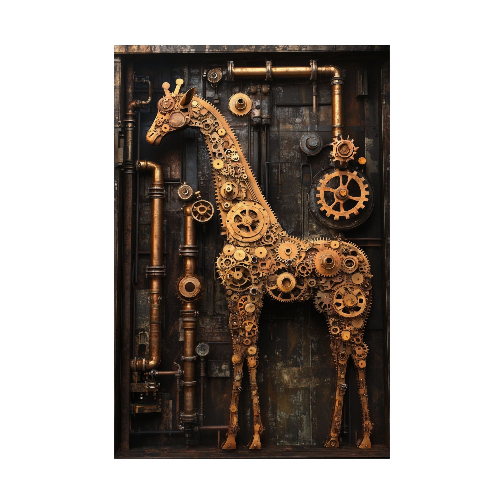 Steampunk Giraffe: Mechanical Marvel Poster