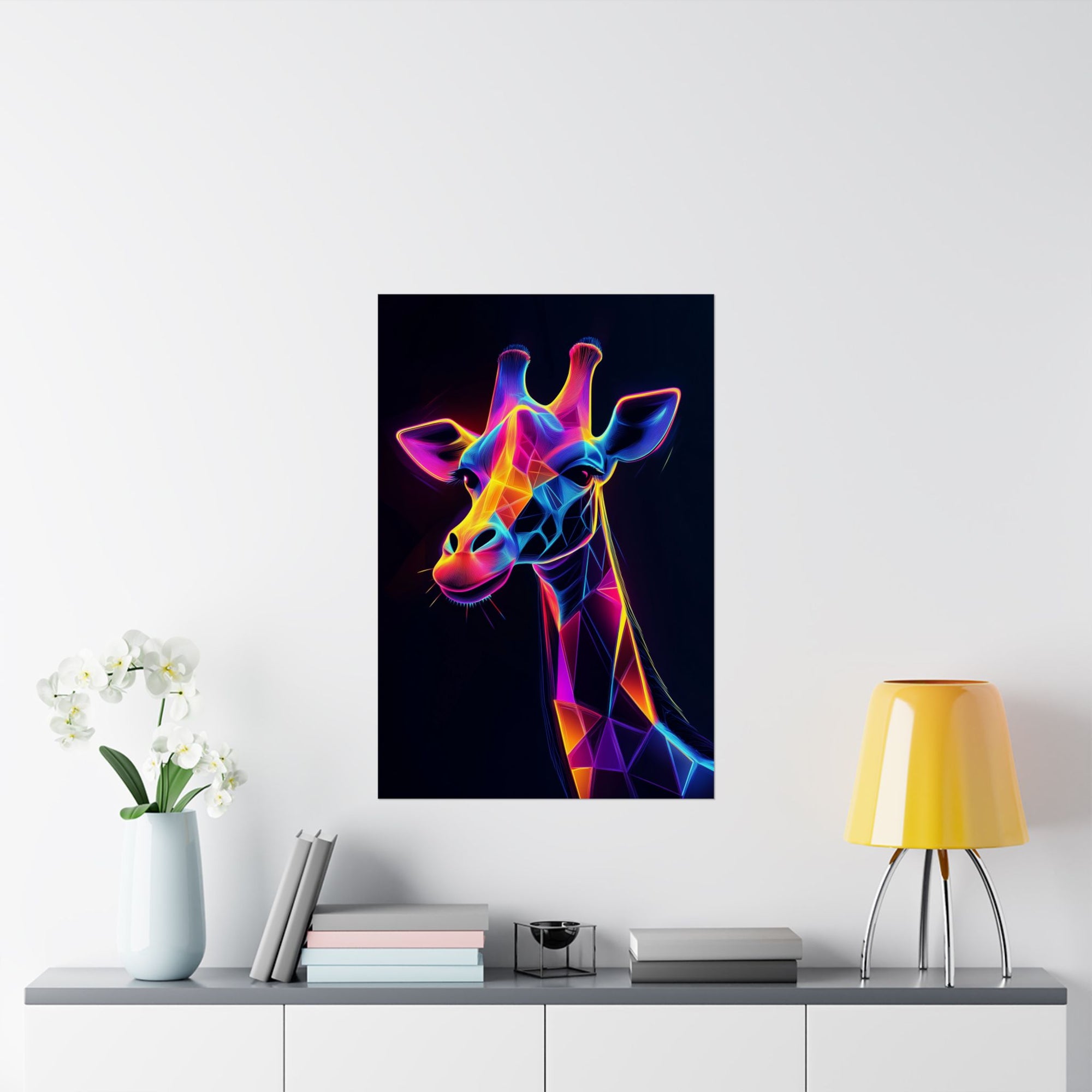 Neon Giraffe Poster