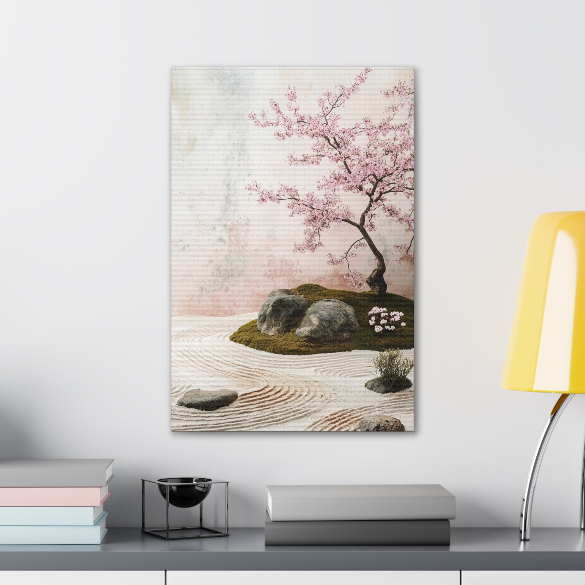 Zen Japanese Garden Canvas Wall Art - SynthFrame