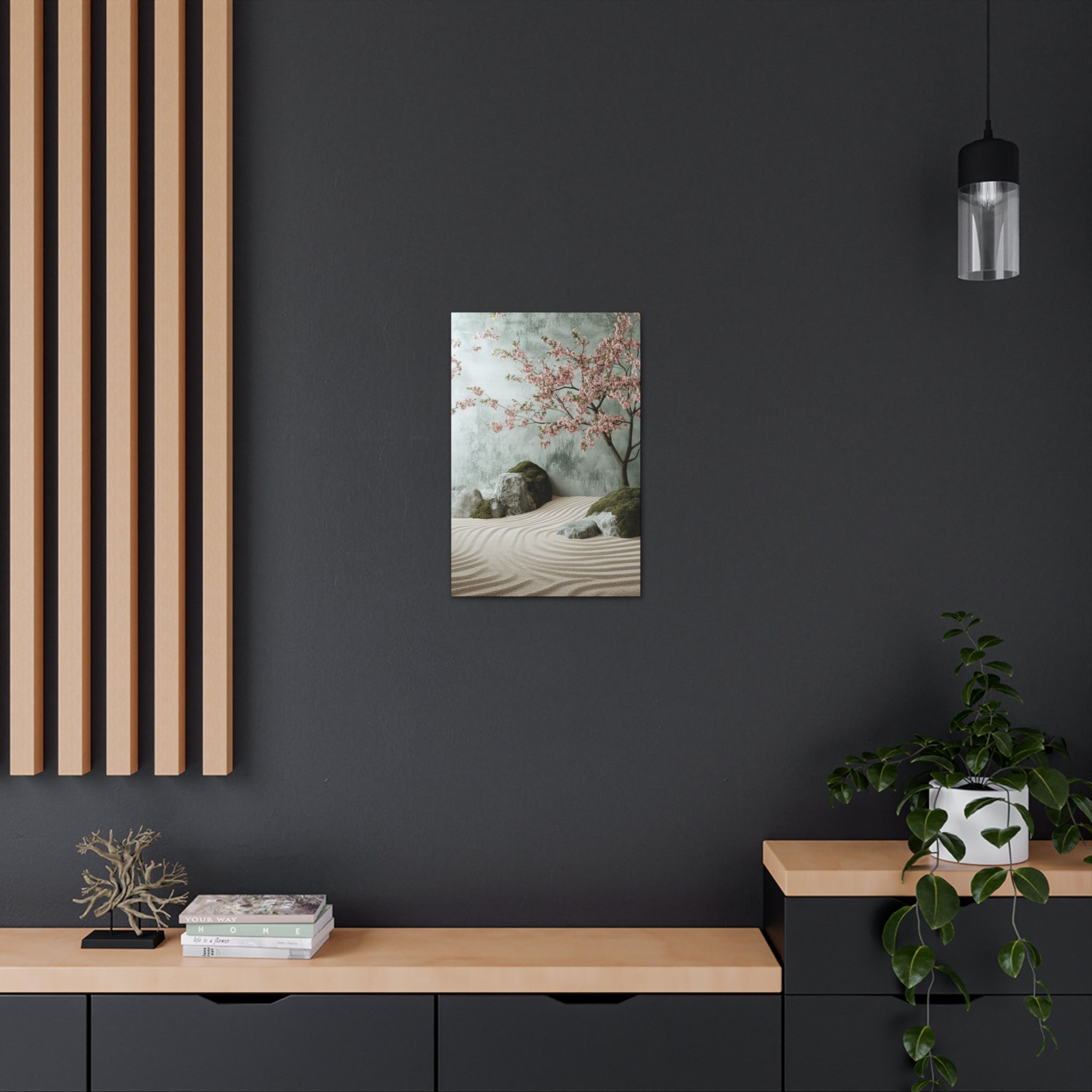 Zen Japanese Garden Canvas Wall Art - SynthFrame