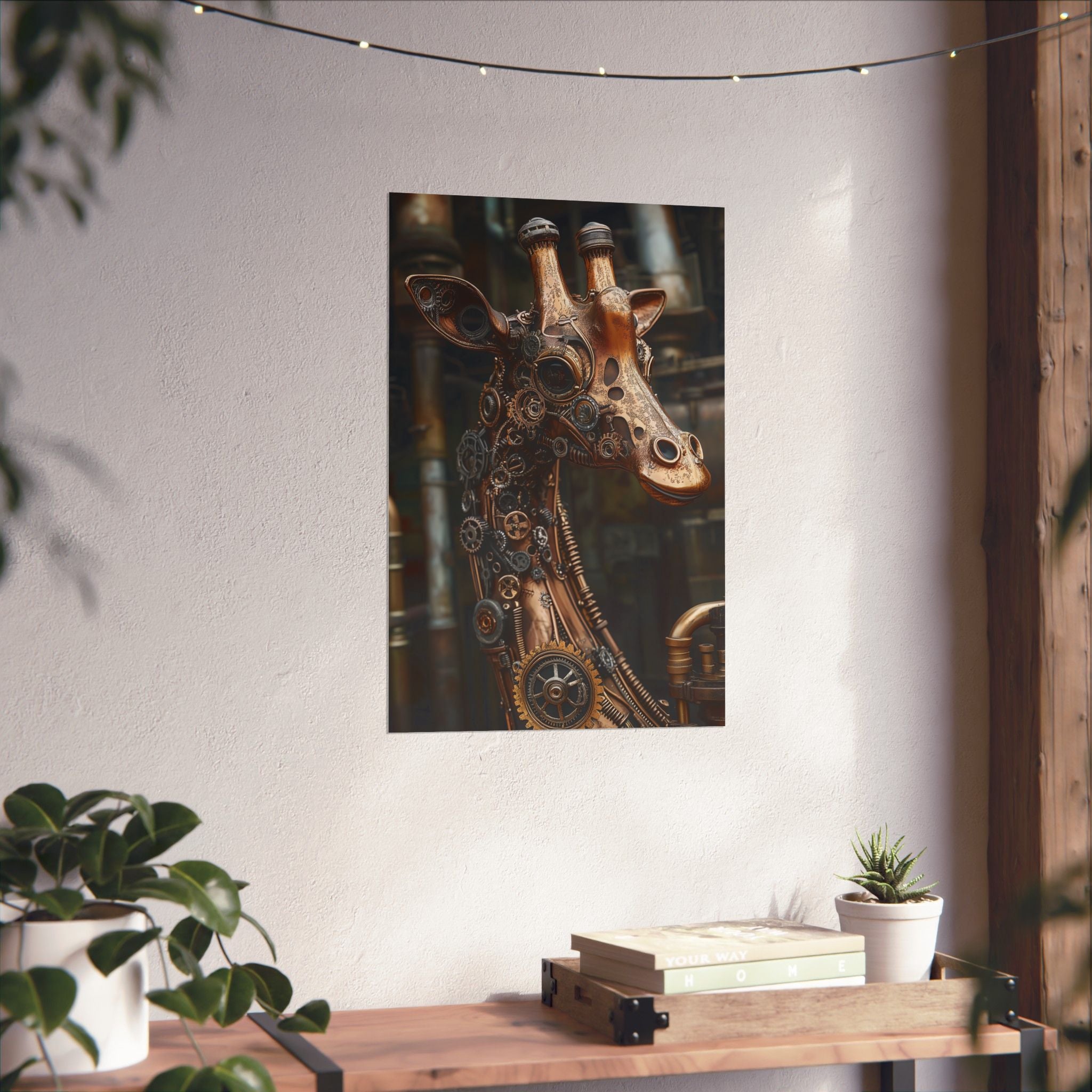 Steampunk Giraffe: Mechanical Marvel Poster