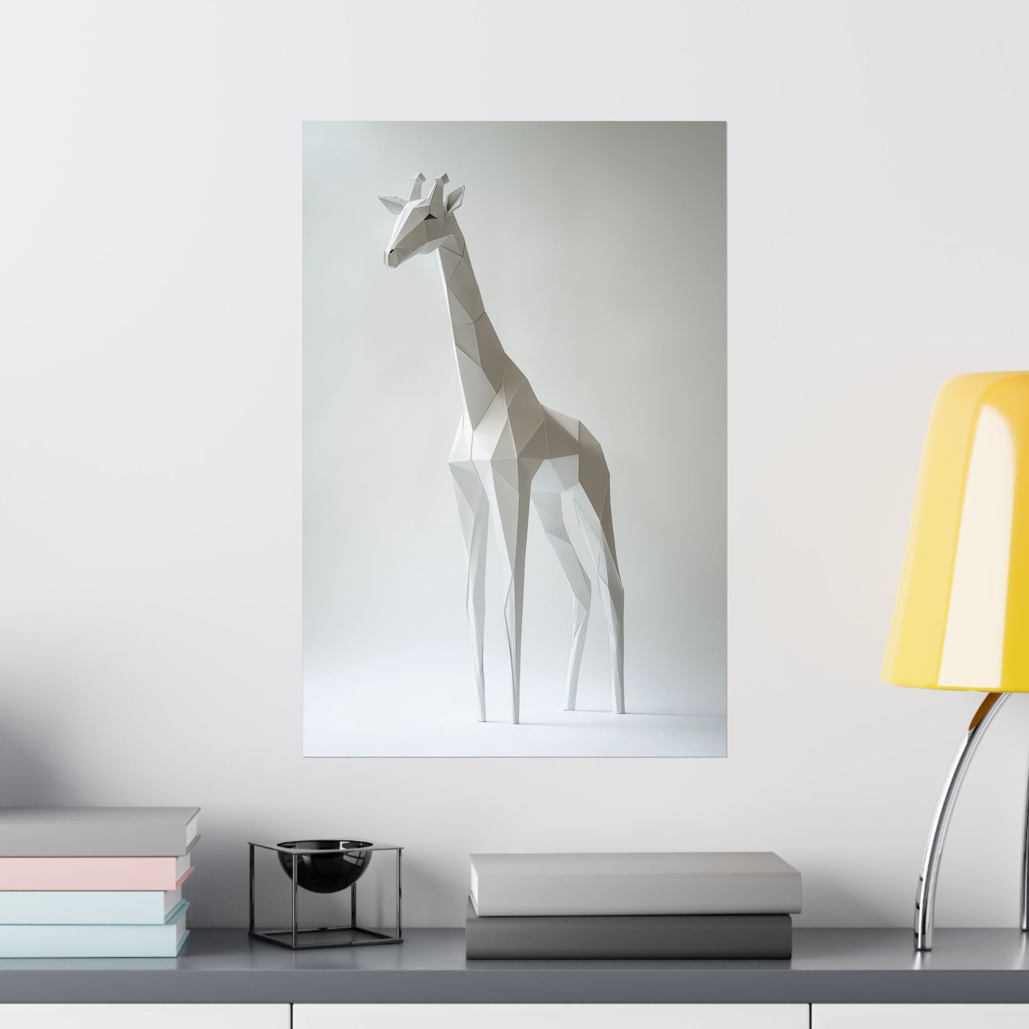 Folded Giraffe Poster