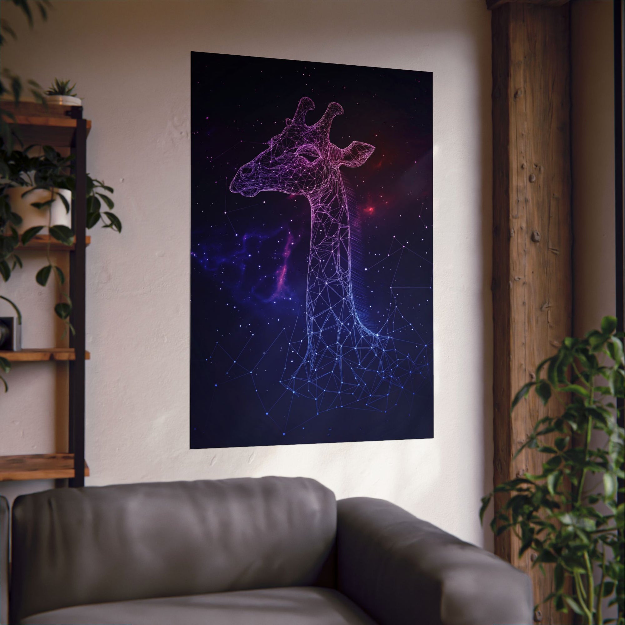 Constellation Giraffe Poster