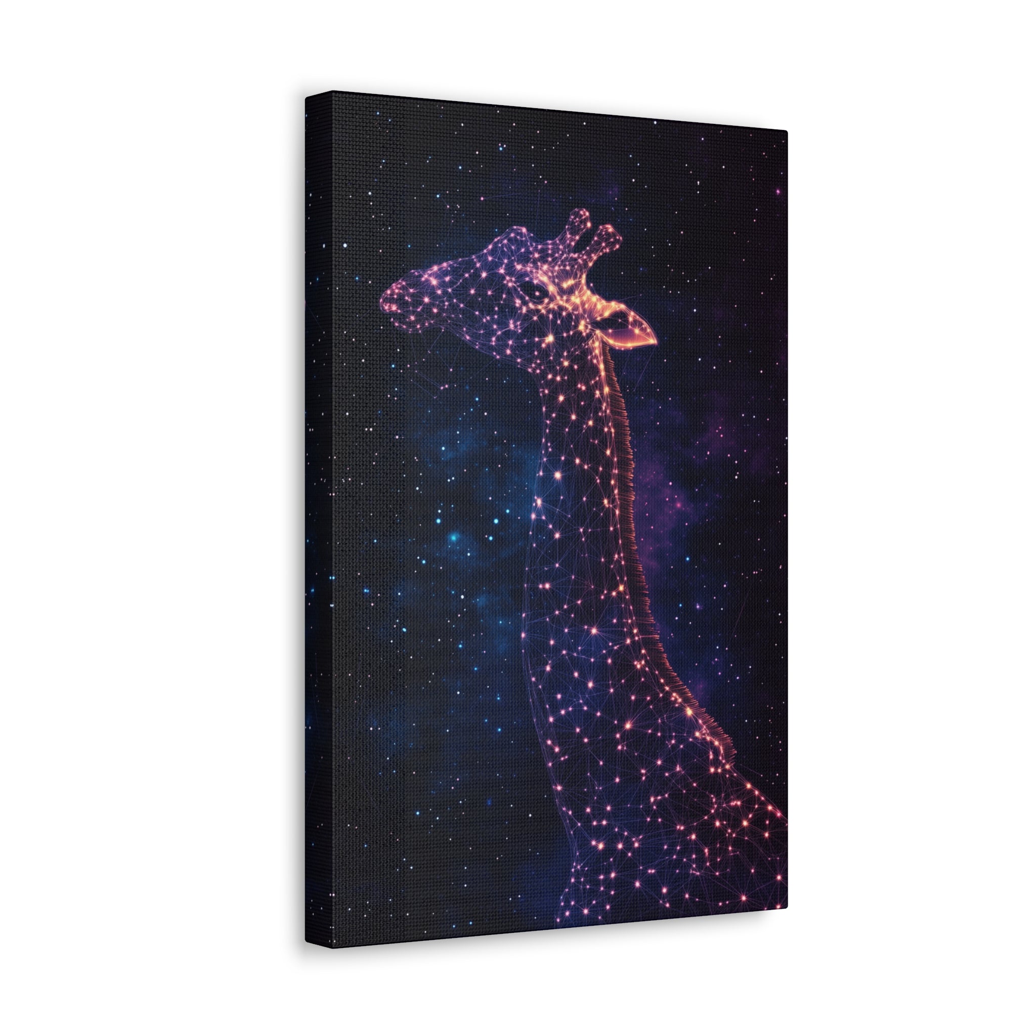 Constellation Giraffe Canvas Wall Art - SynthFrame