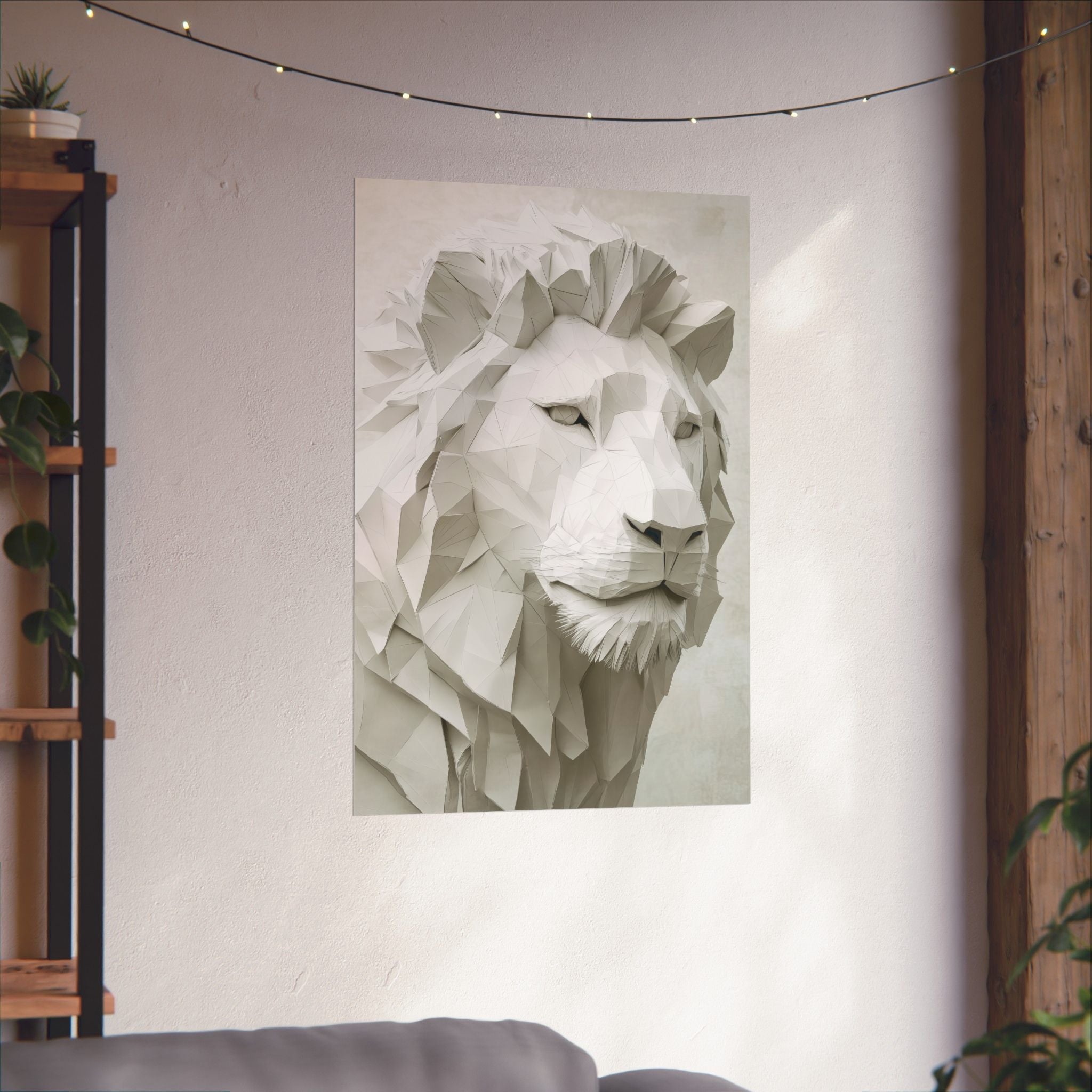 Folded Lion Poster