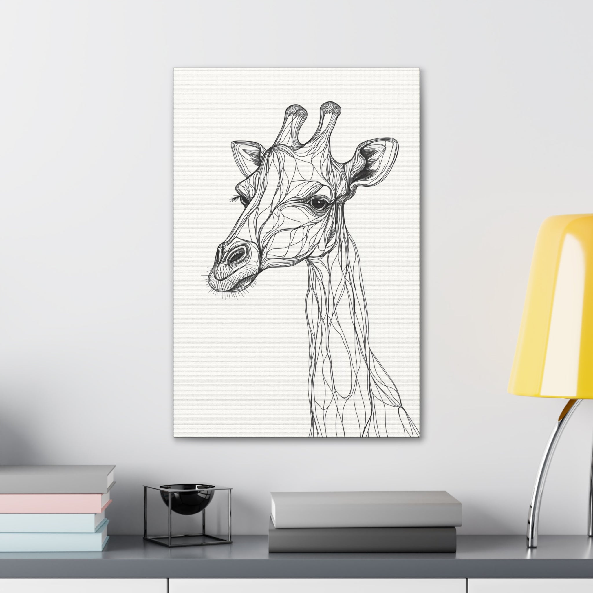 Essence of Giraffe Canvas Wall Art - SynthFrame