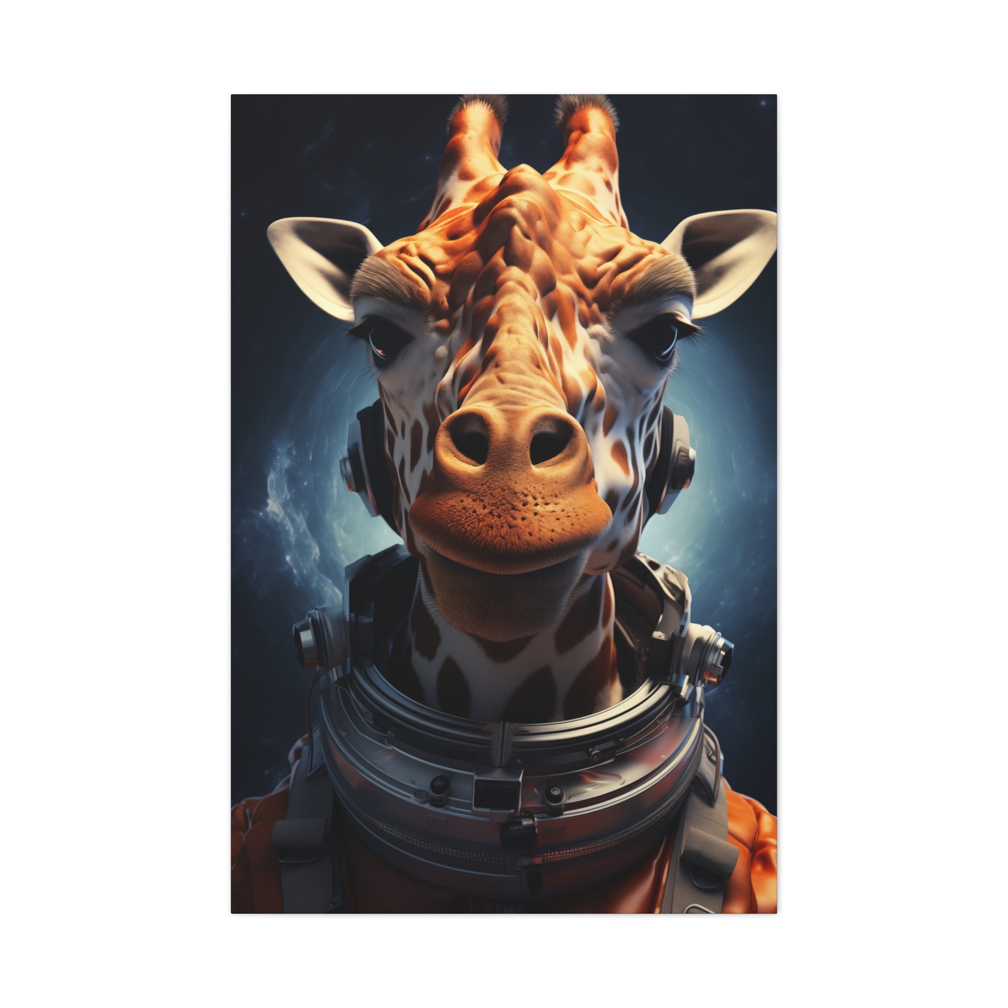 AstroGiraffe 1 Canvas Wall Art - SynthFrame