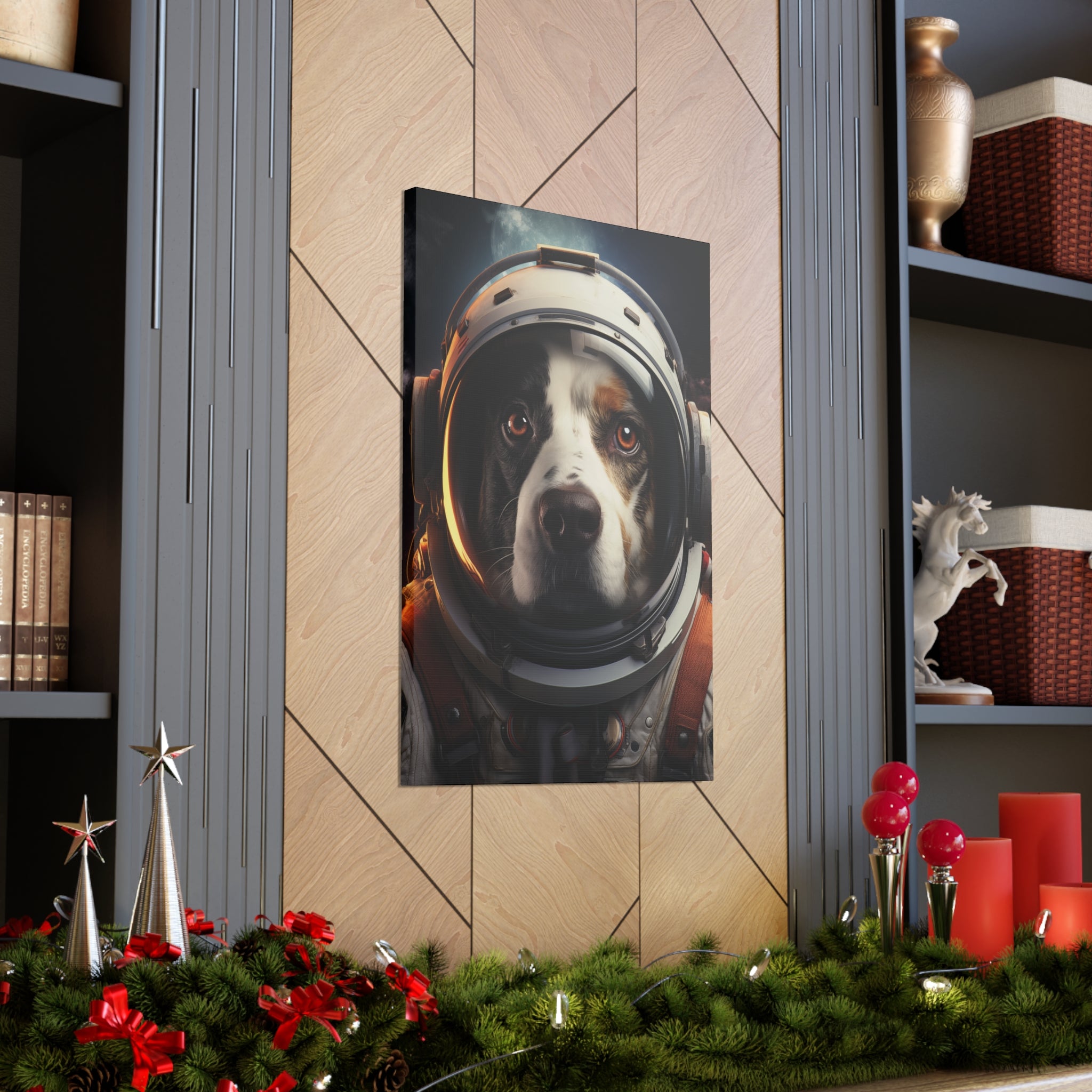 AstroDog 2 Canvas Wall Art - SynthFrame