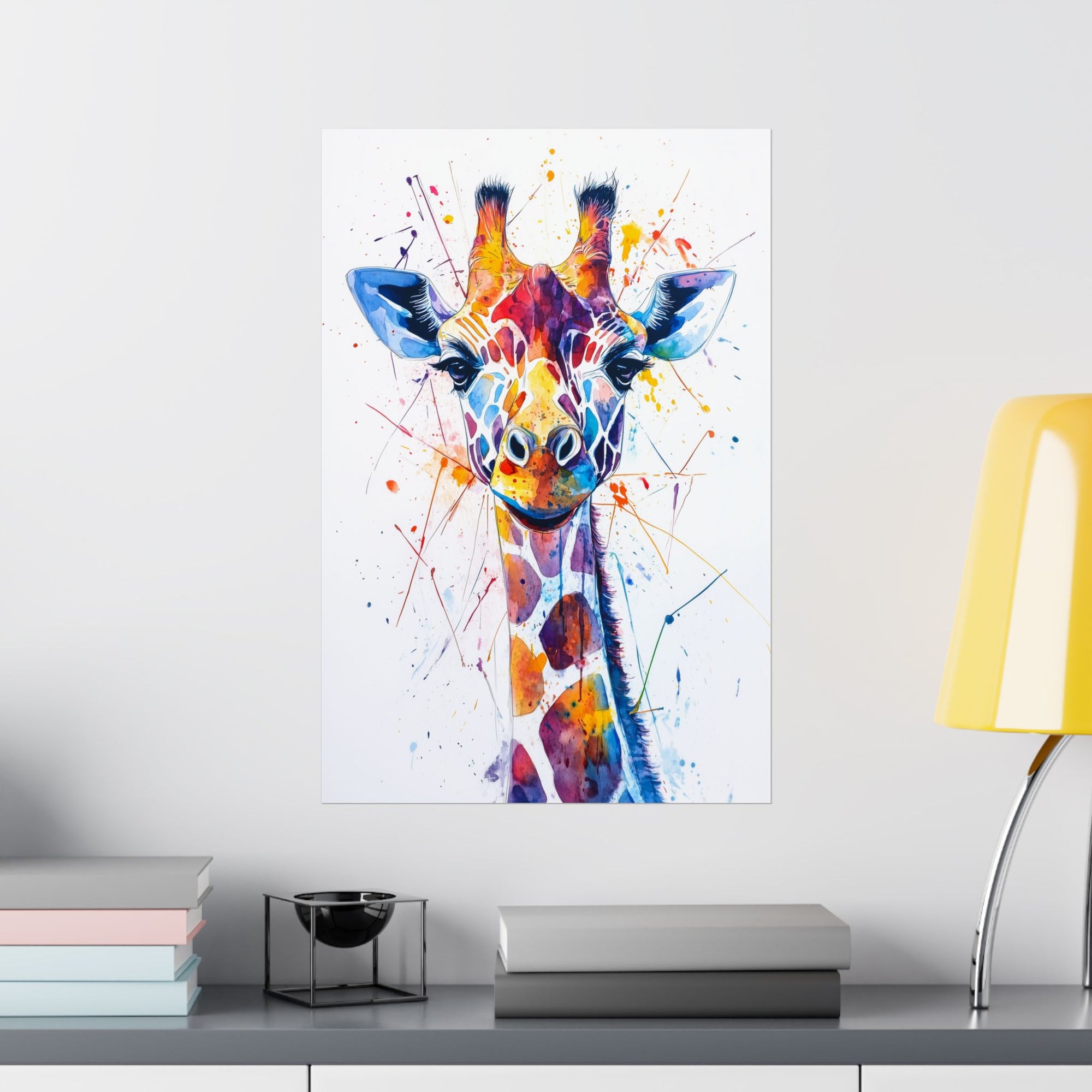 Watercolor Giraffe Poster