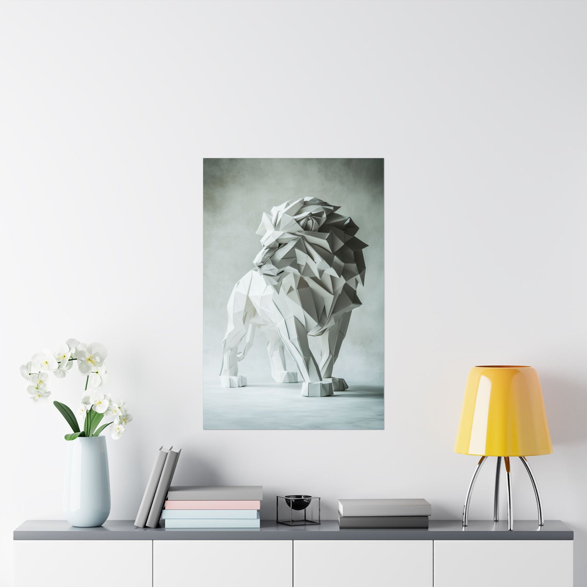 Folded Lion Poster