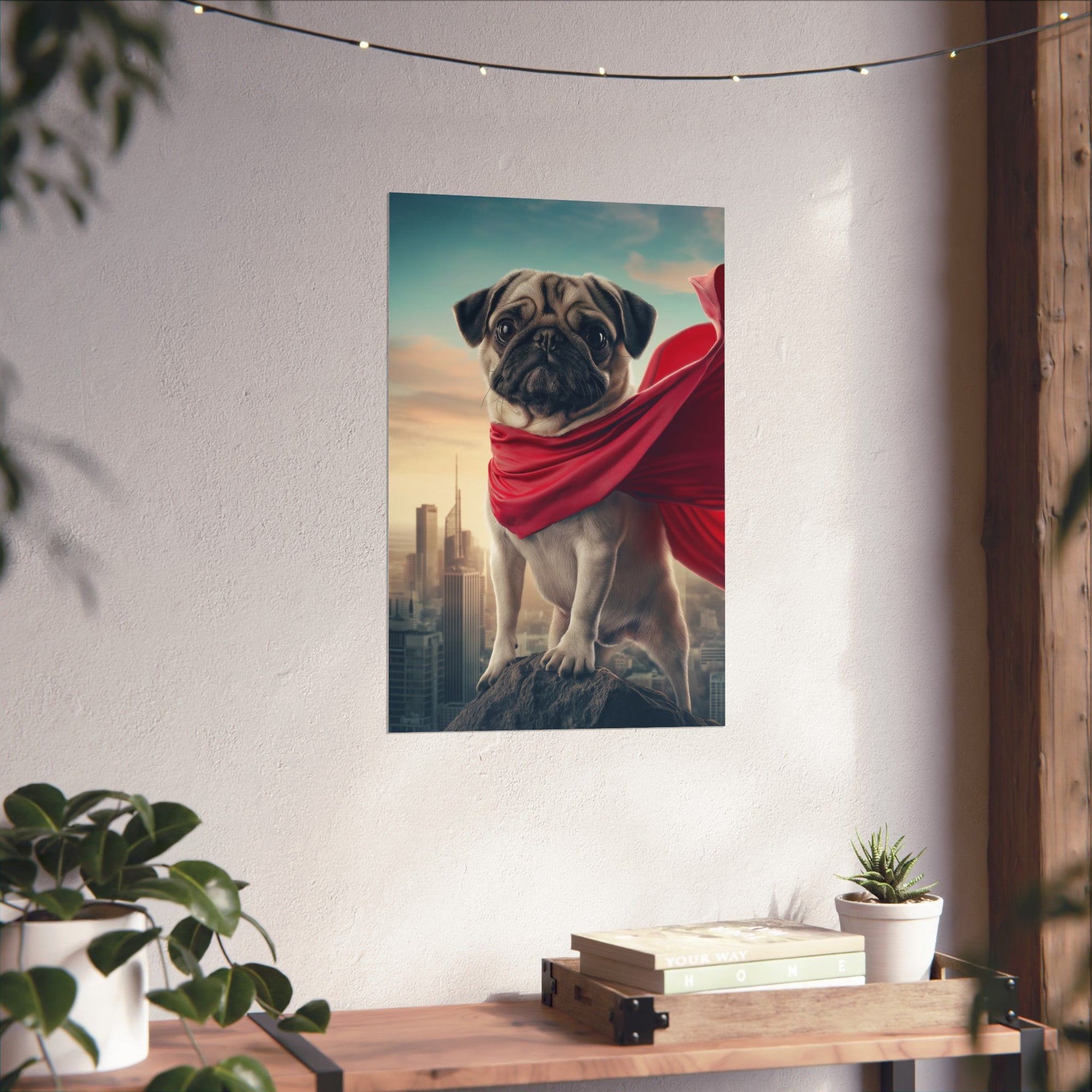 Superhero Pug Poster