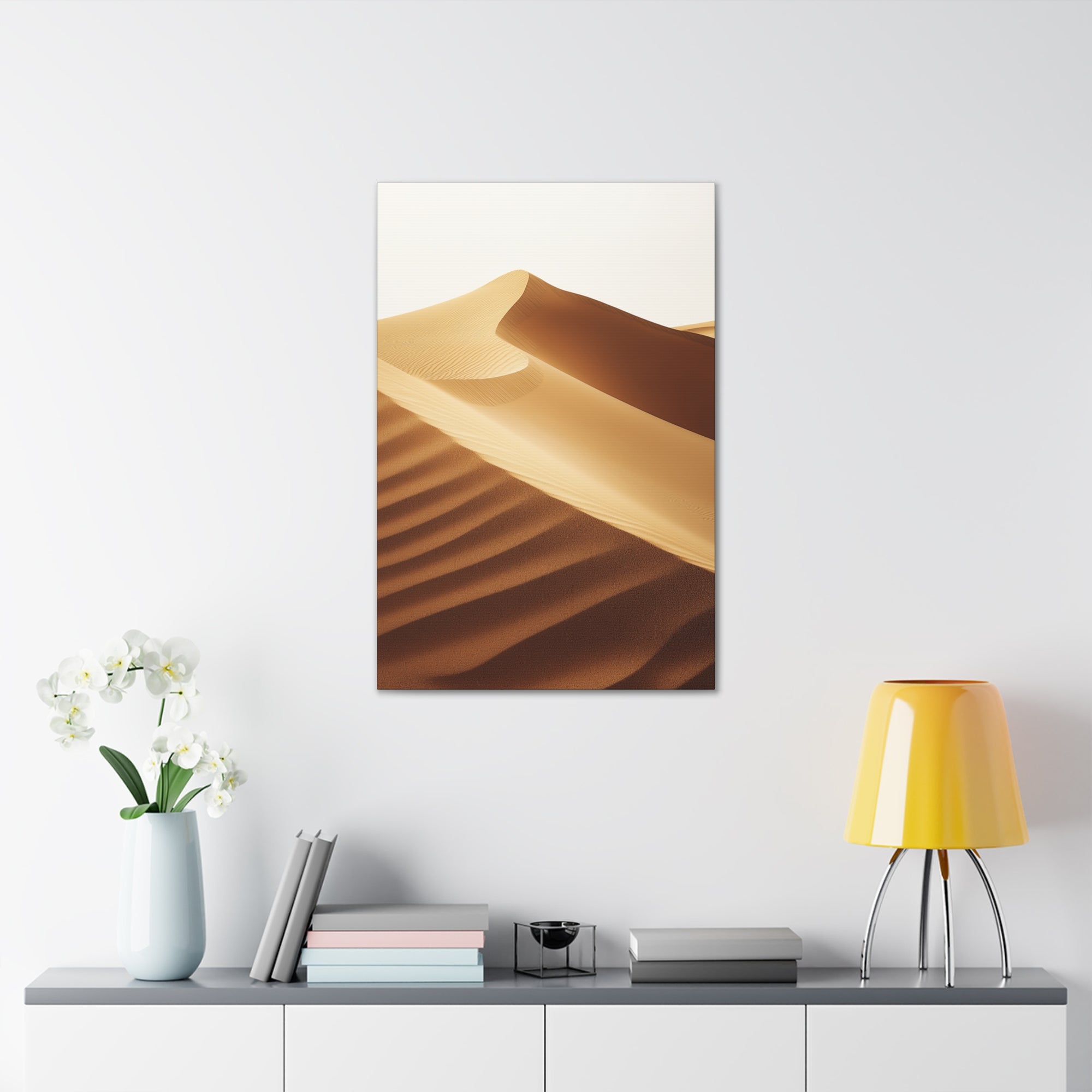 Minimalist Desert Dunes Canvas Wall Art - SynthFrame