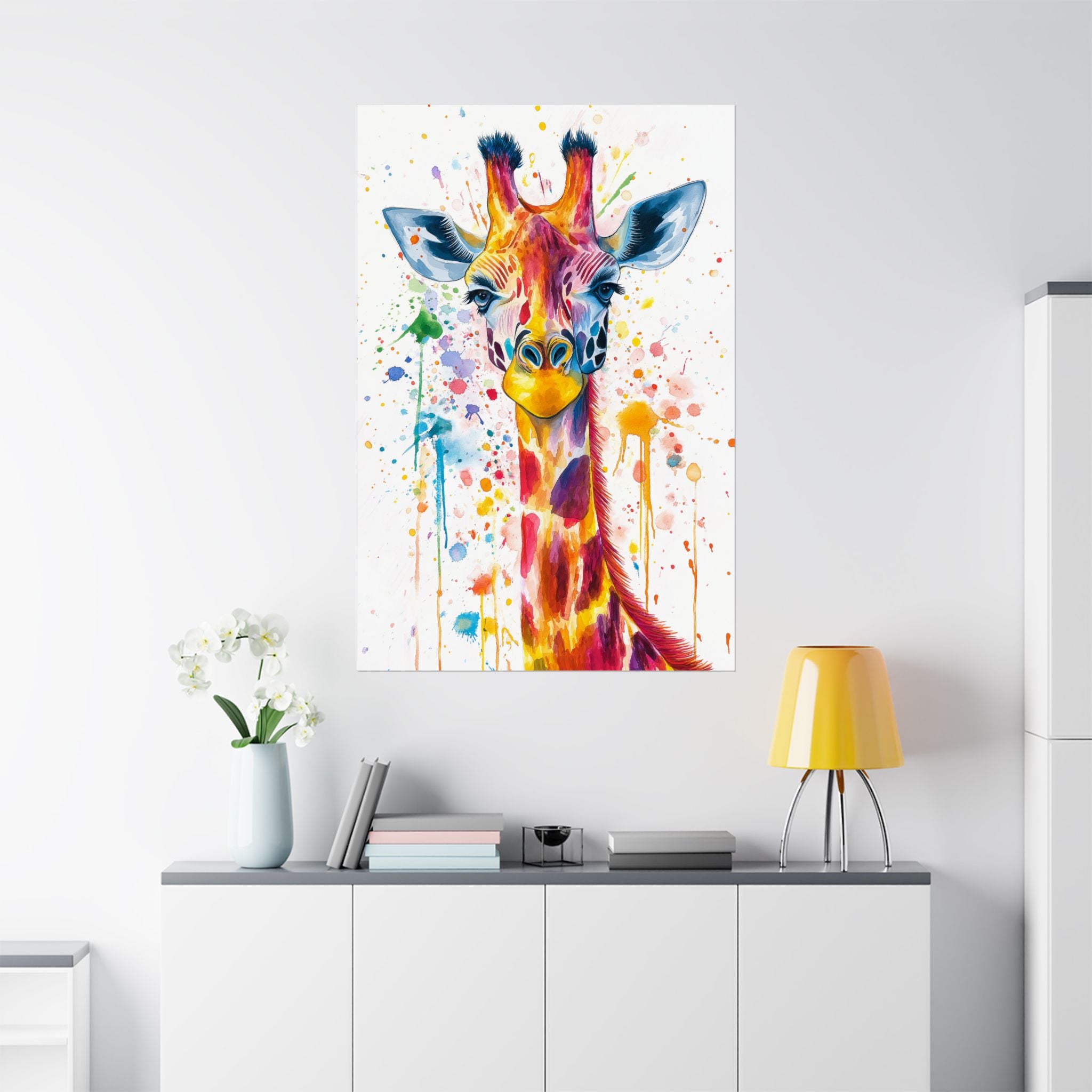 Watercolor Giraffe Poster