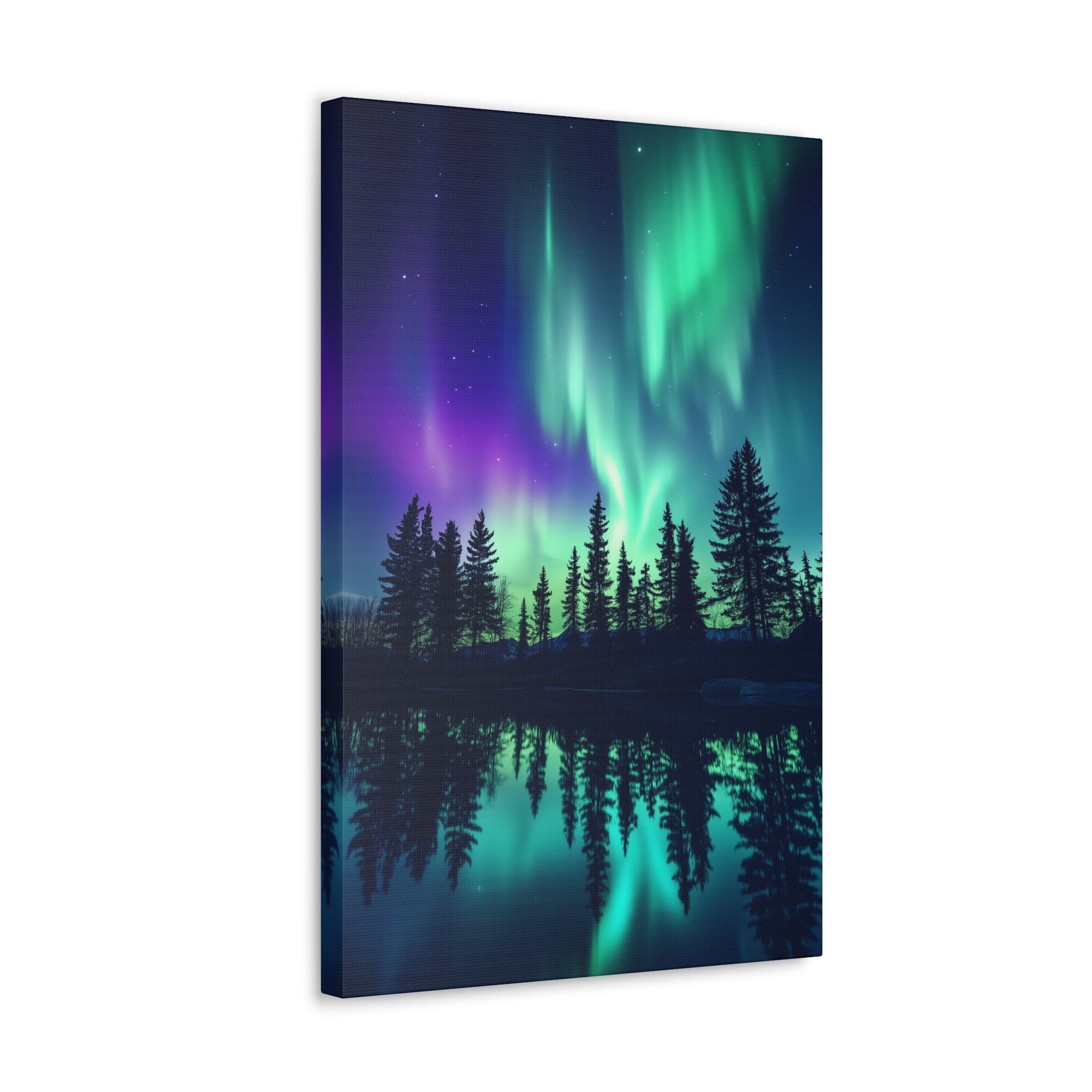 Northern Lights Wonder Canvas Wall Art - SynthFrame