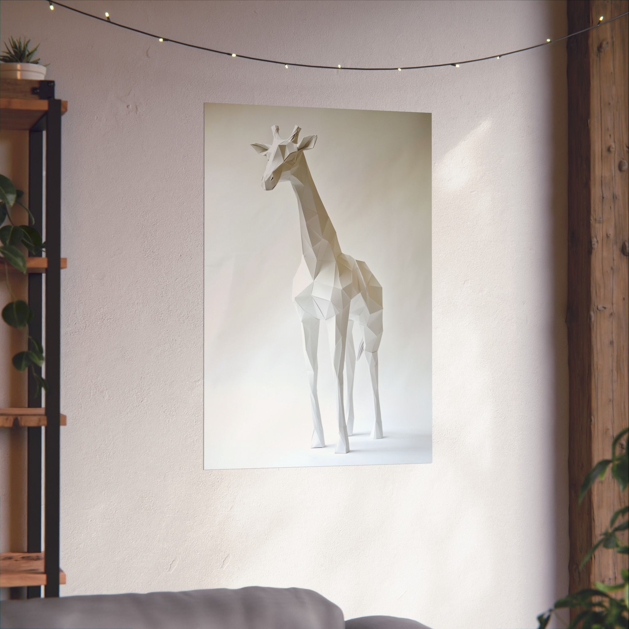 Folded Giraffe Poster