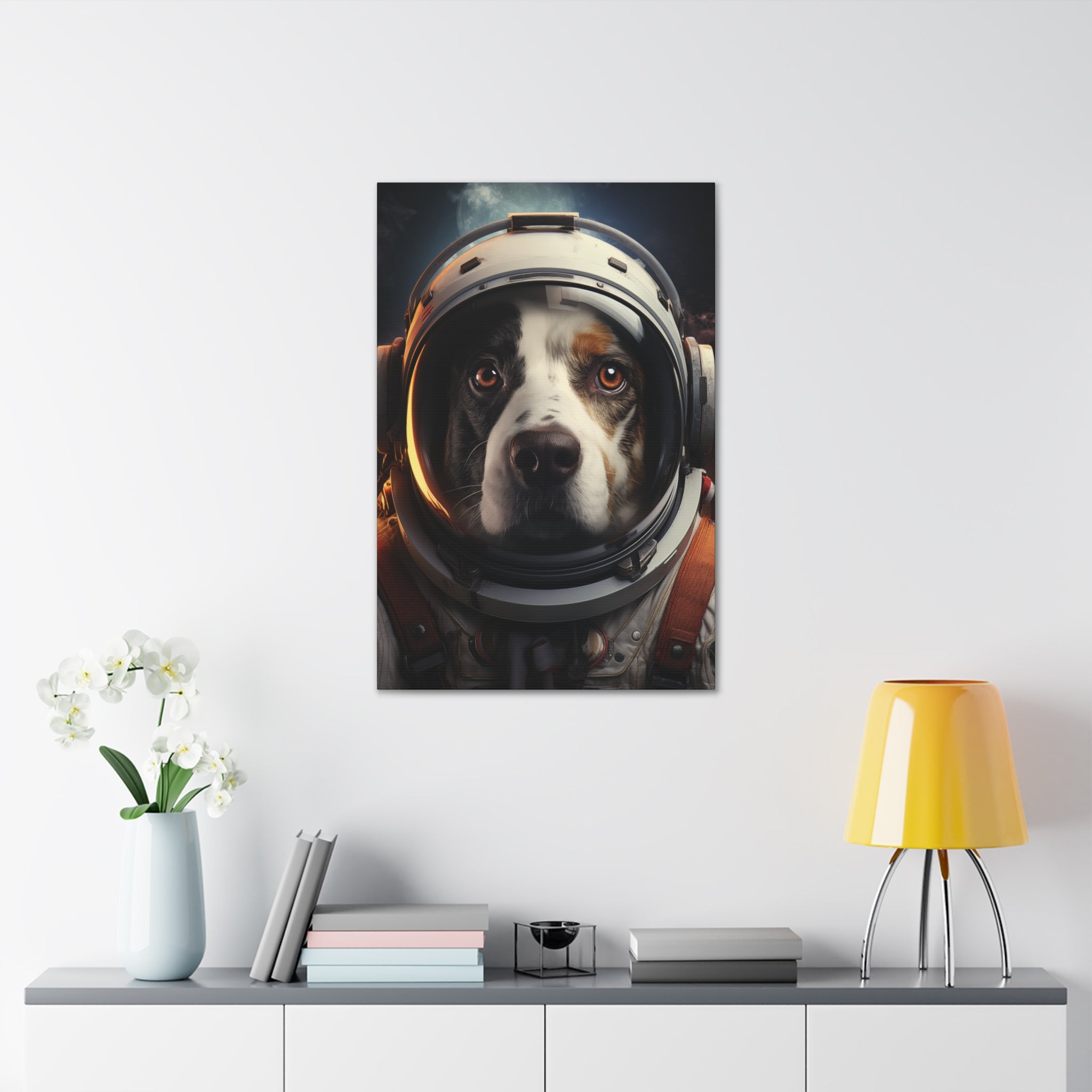 AstroDog 2 Canvas Wall Art - SynthFrame