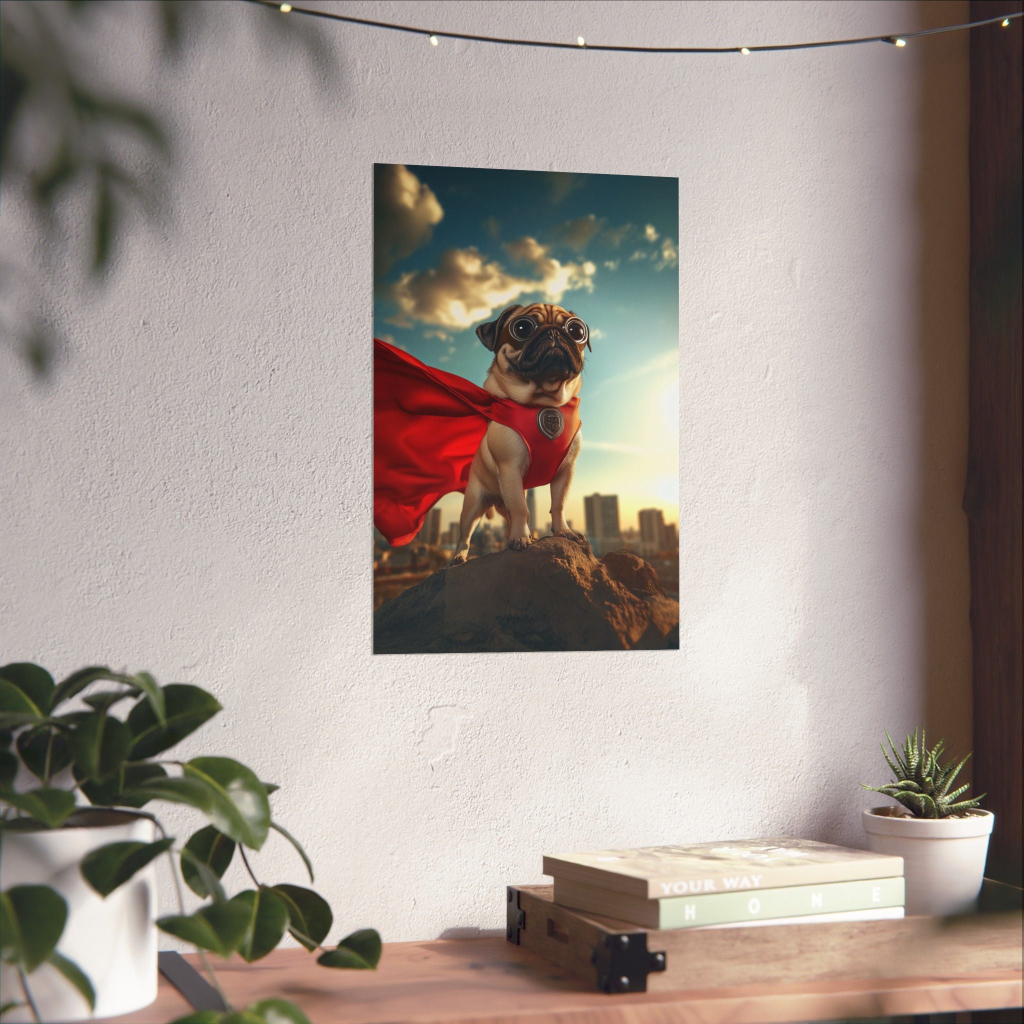 Superhero Pug Poster