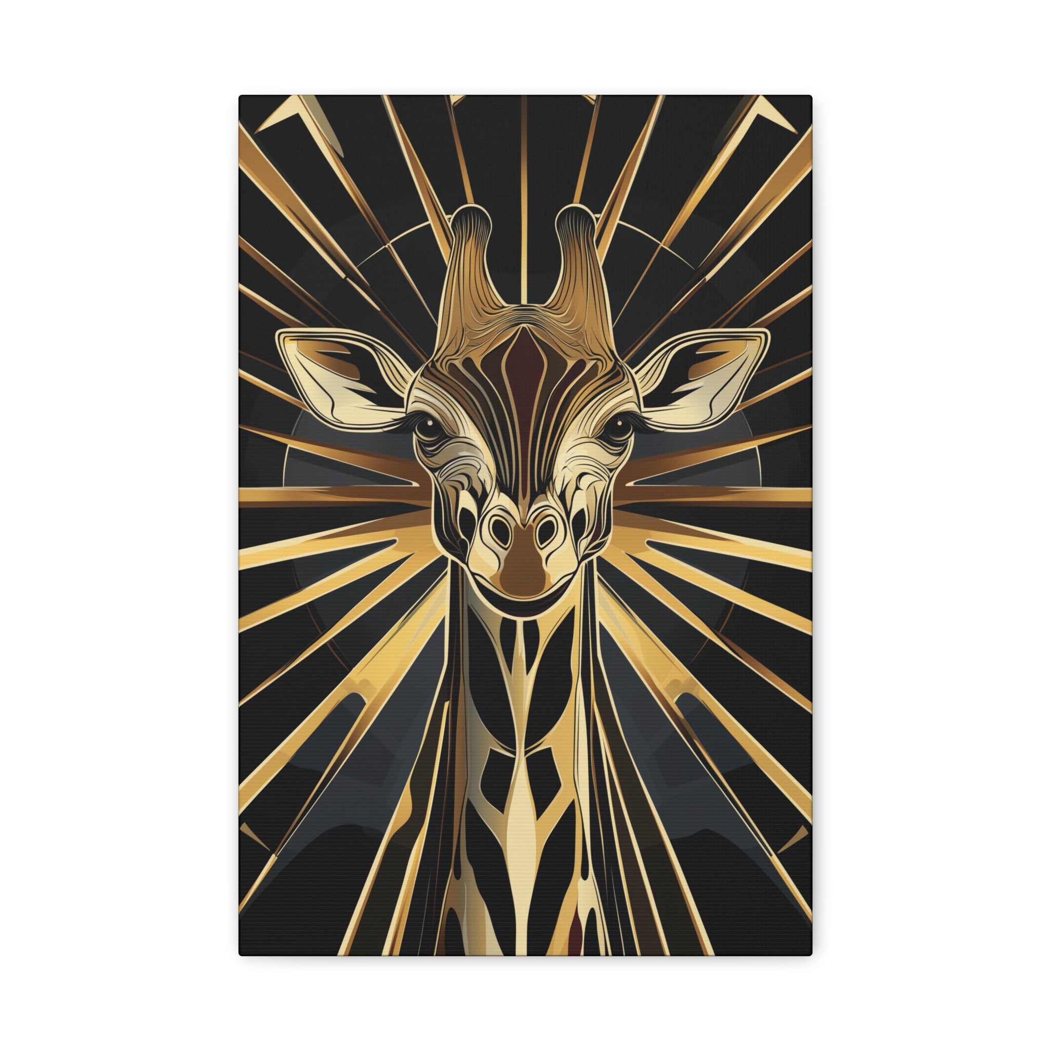 Gilded Giraffe Canvas Wall Art - SynthFrame