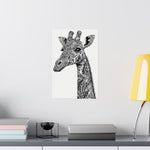 Zentangle Giraffe Poster