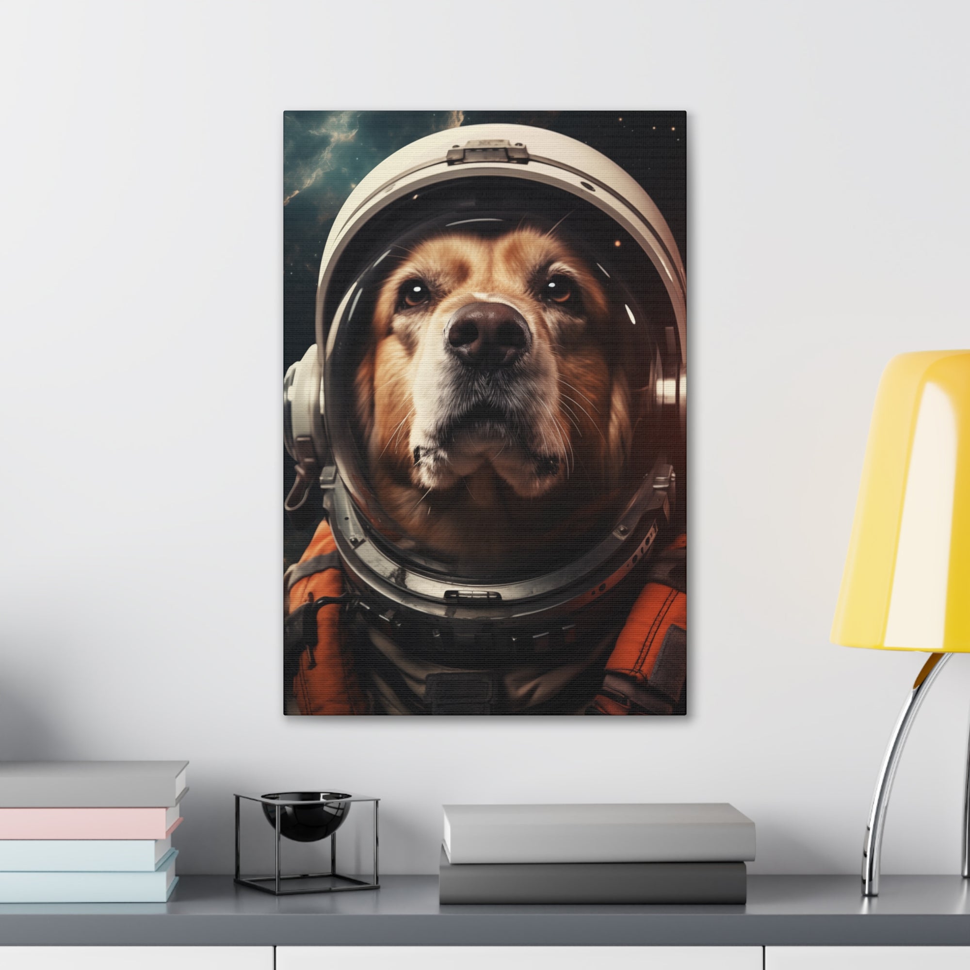 AstroDog 1 Canvas Wall Art - SynthFrame