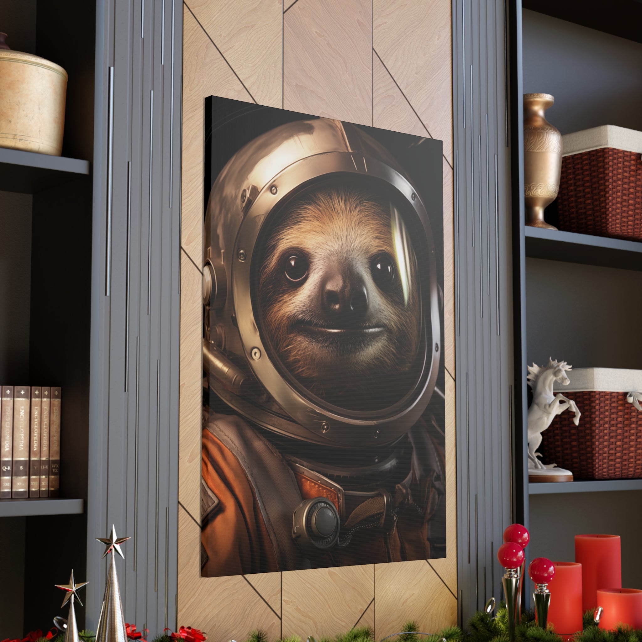 AstroSloth 2 Canvas Wall Art - SynthFrame