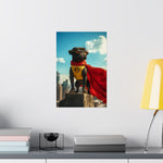 Superhero Pug Poster