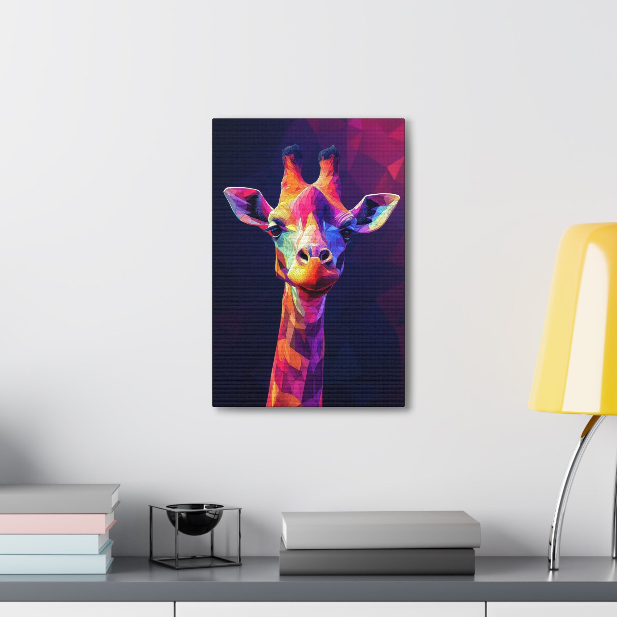 Crystalline Giraffe Canvas Wall Art - SynthFrame