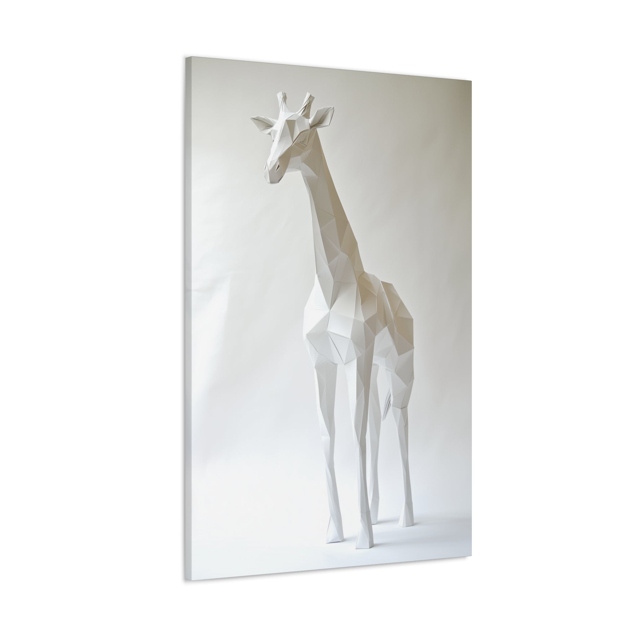 Folded Giraffe Canvas Wall Art - SynthFrame