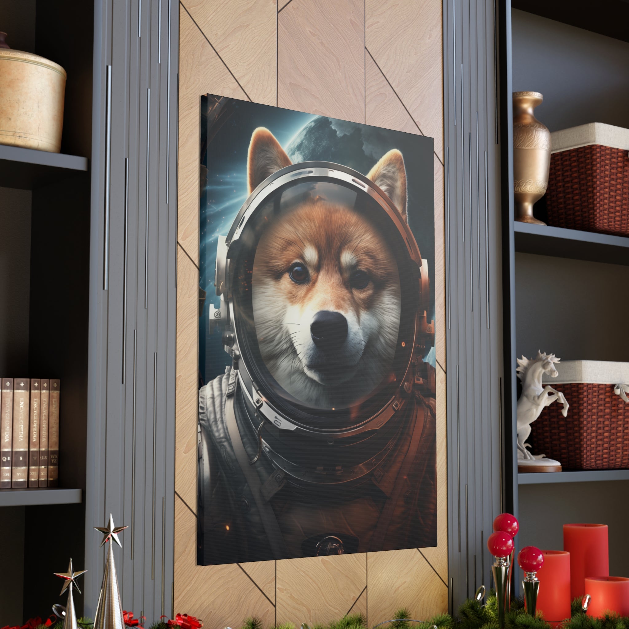 AstroDog 2 Canvas Wall Art - SynthFrame