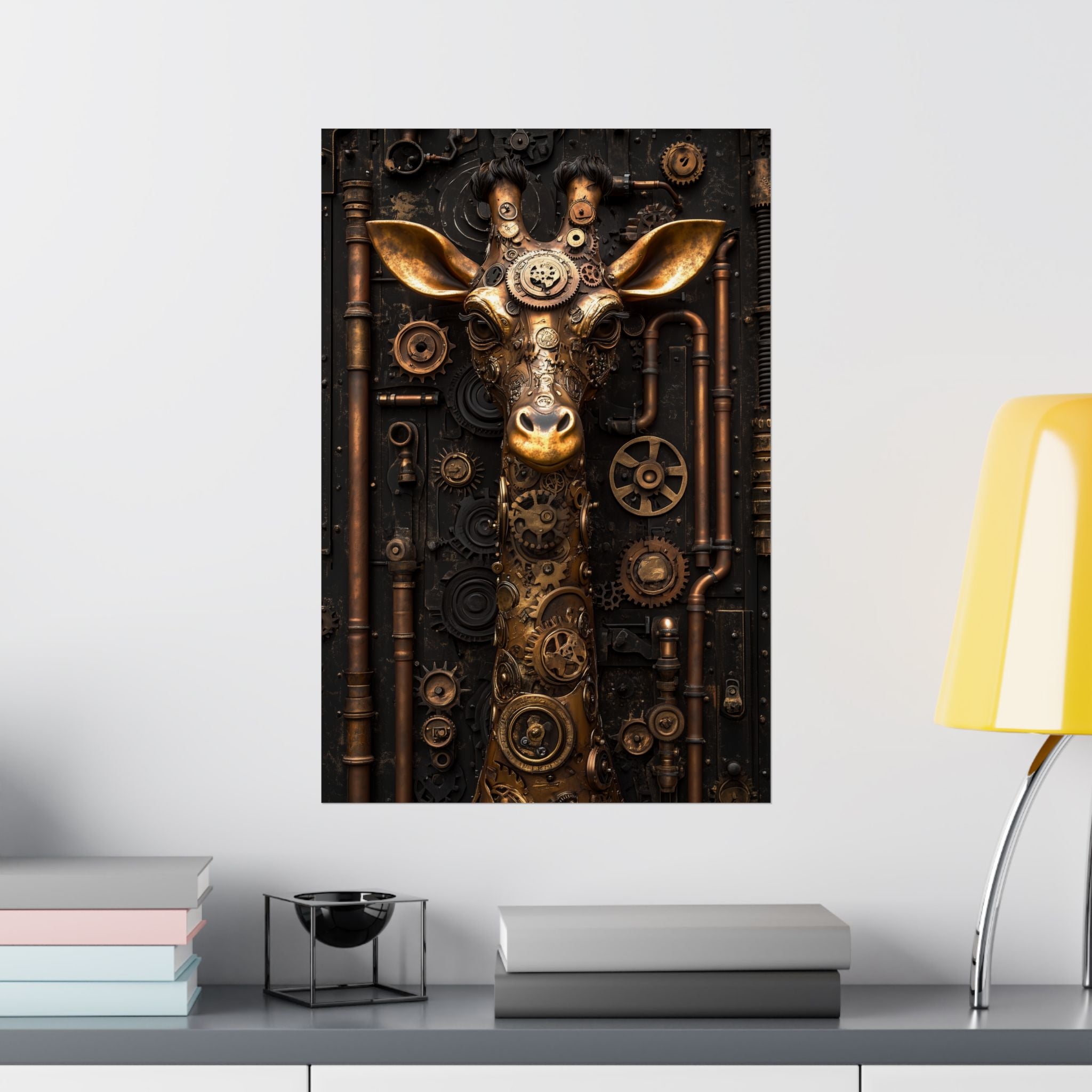 Steampunk Giraffe: Mechanical Marvel Poster