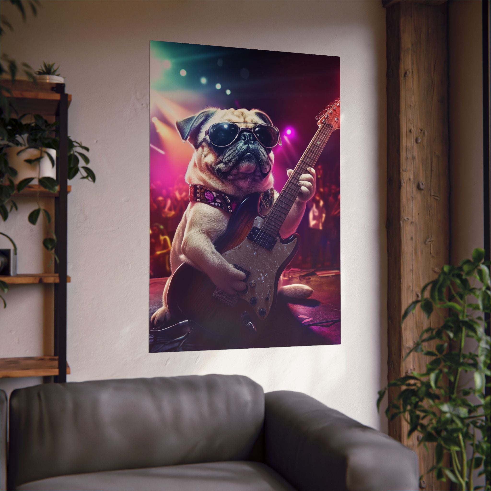 Rockstar Pug Poster