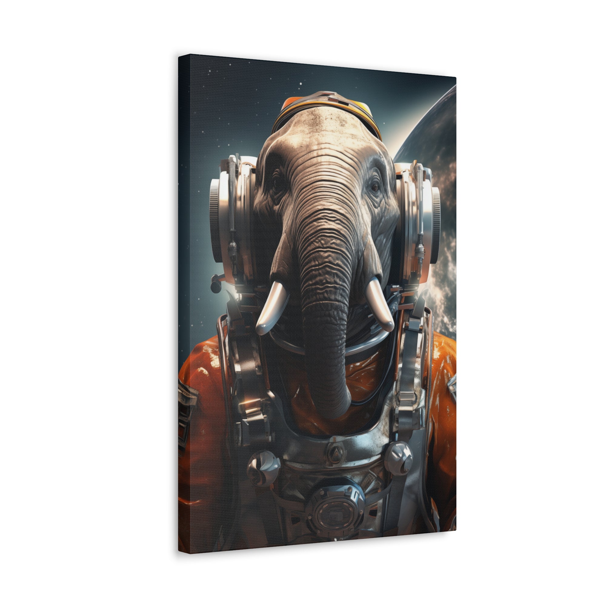 AstroElephant 1 Canvas Wall Art - SynthFrame