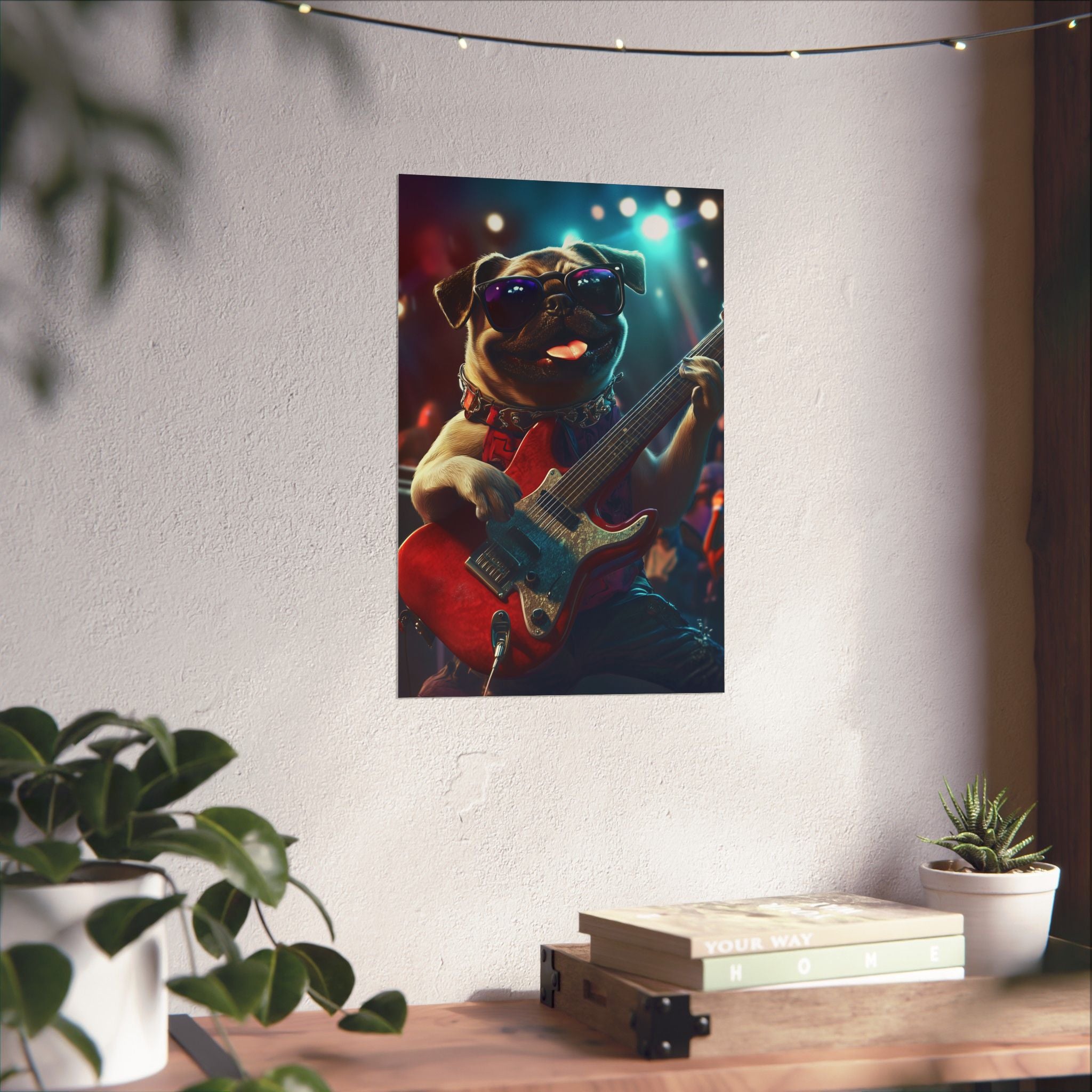 Rockstar Pug Poster