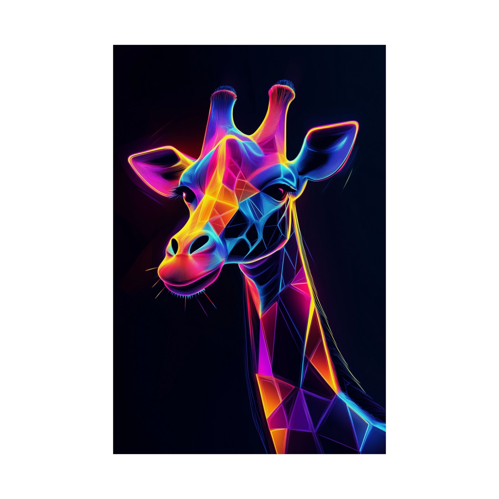 Neon Giraffe Poster