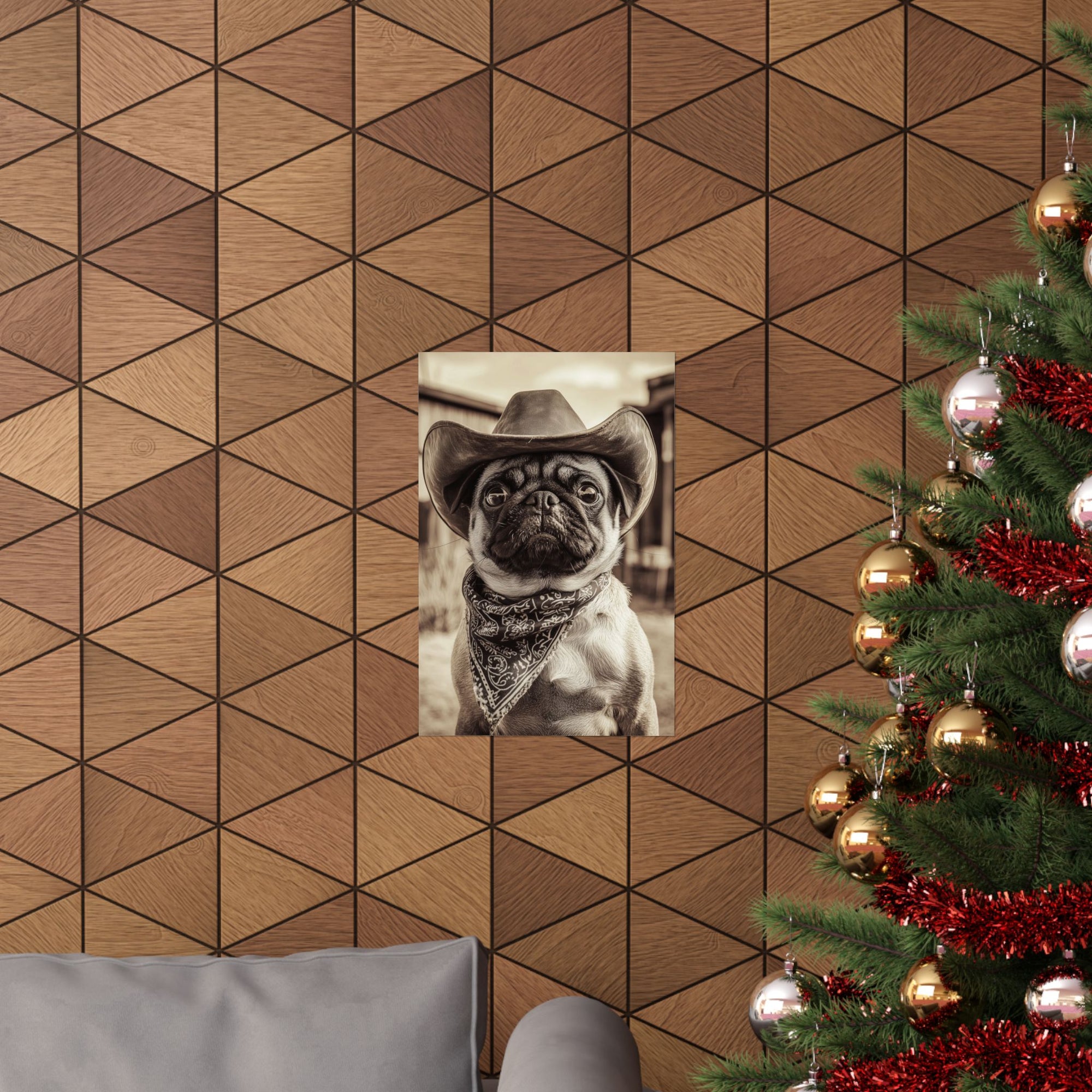 Wild West Pug Poster