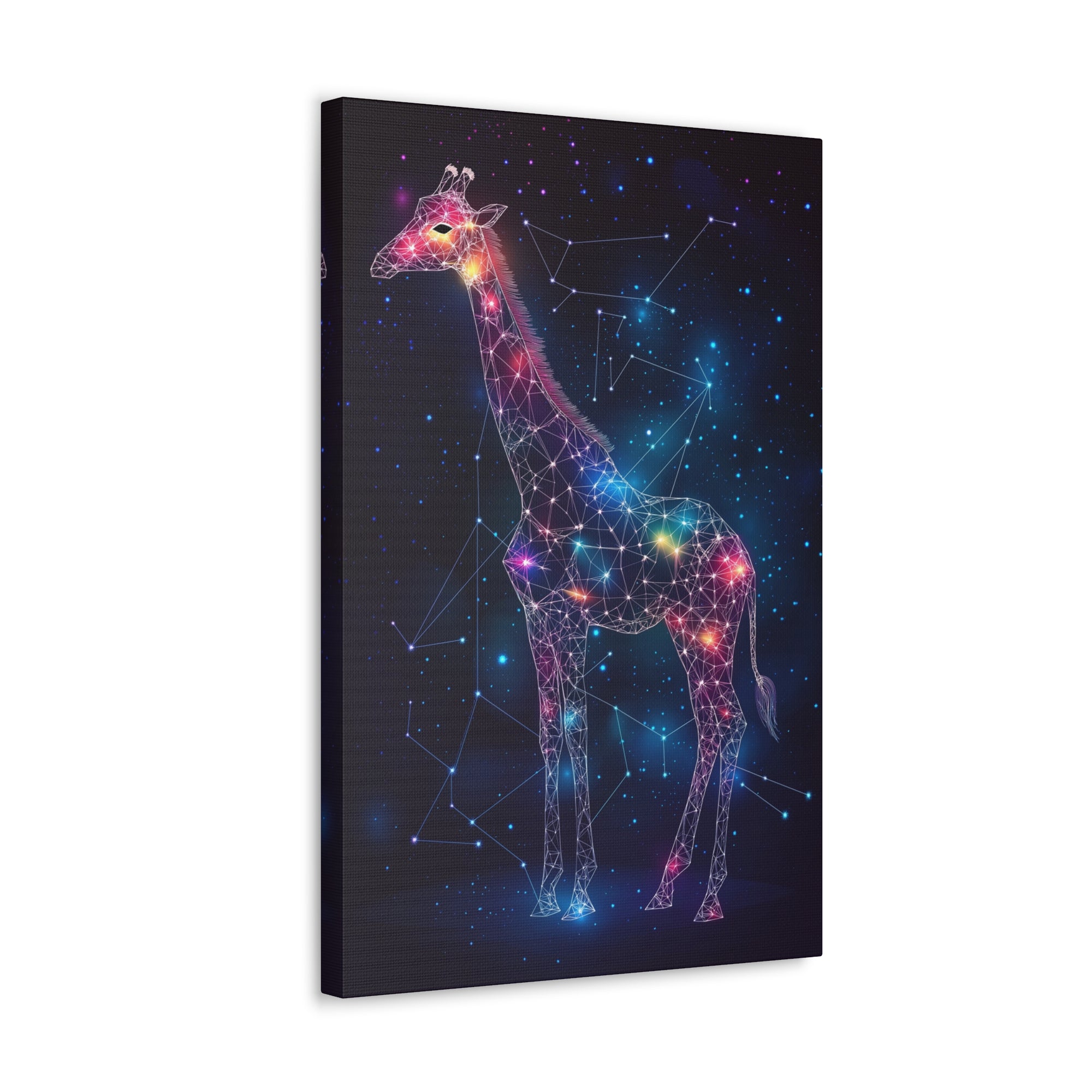 Constellation Giraffe Canvas Wall Art - SynthFrame