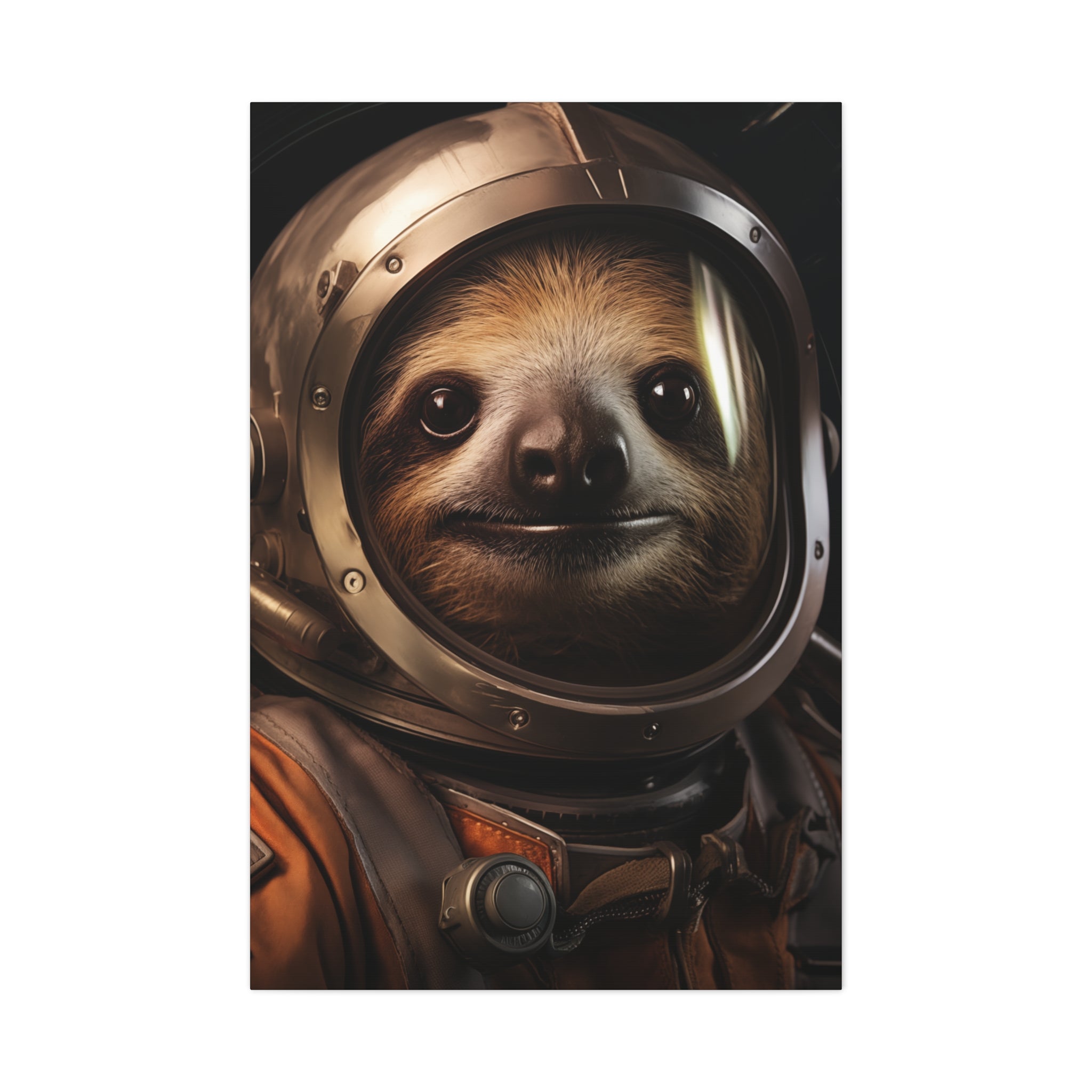 AstroSloth 2 Canvas Wall Art - SynthFrame