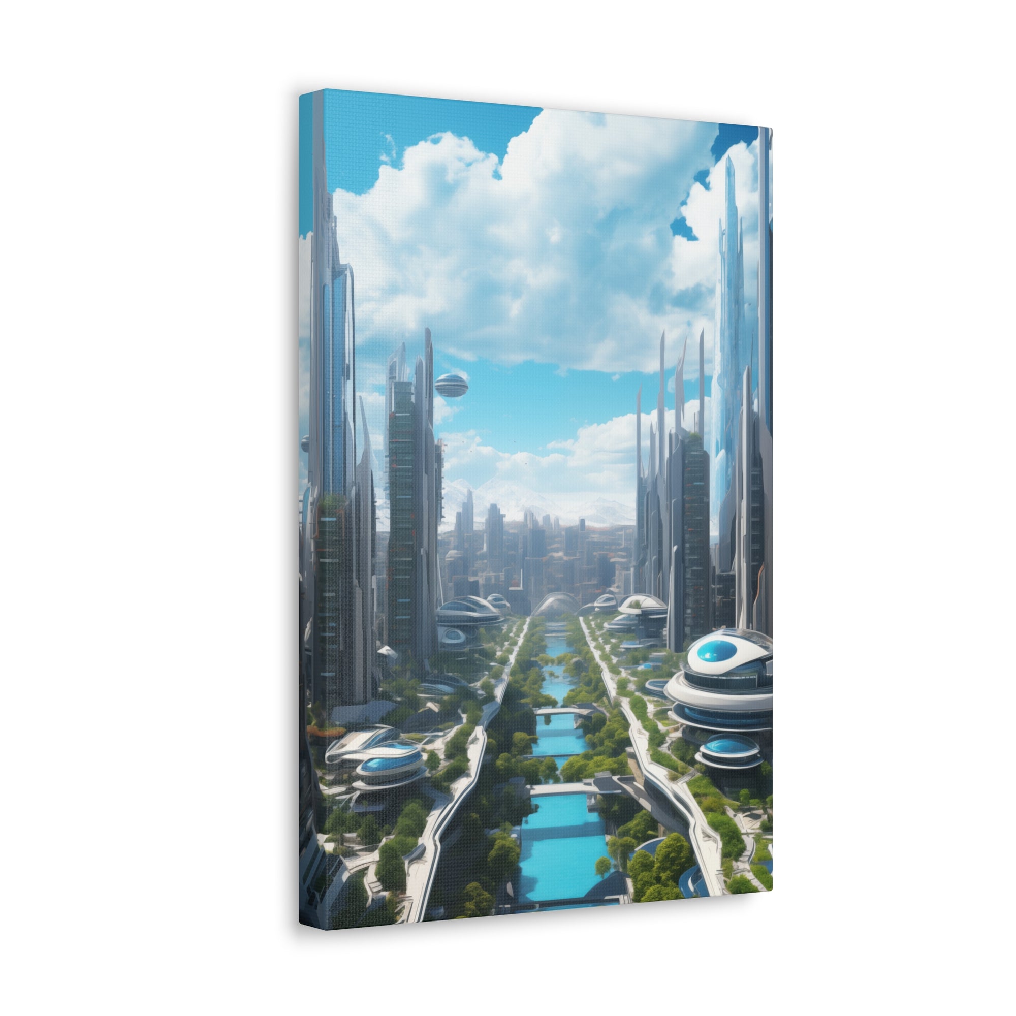 Futuristic Eco City 3 Canvas Wall Art - SynthFrame