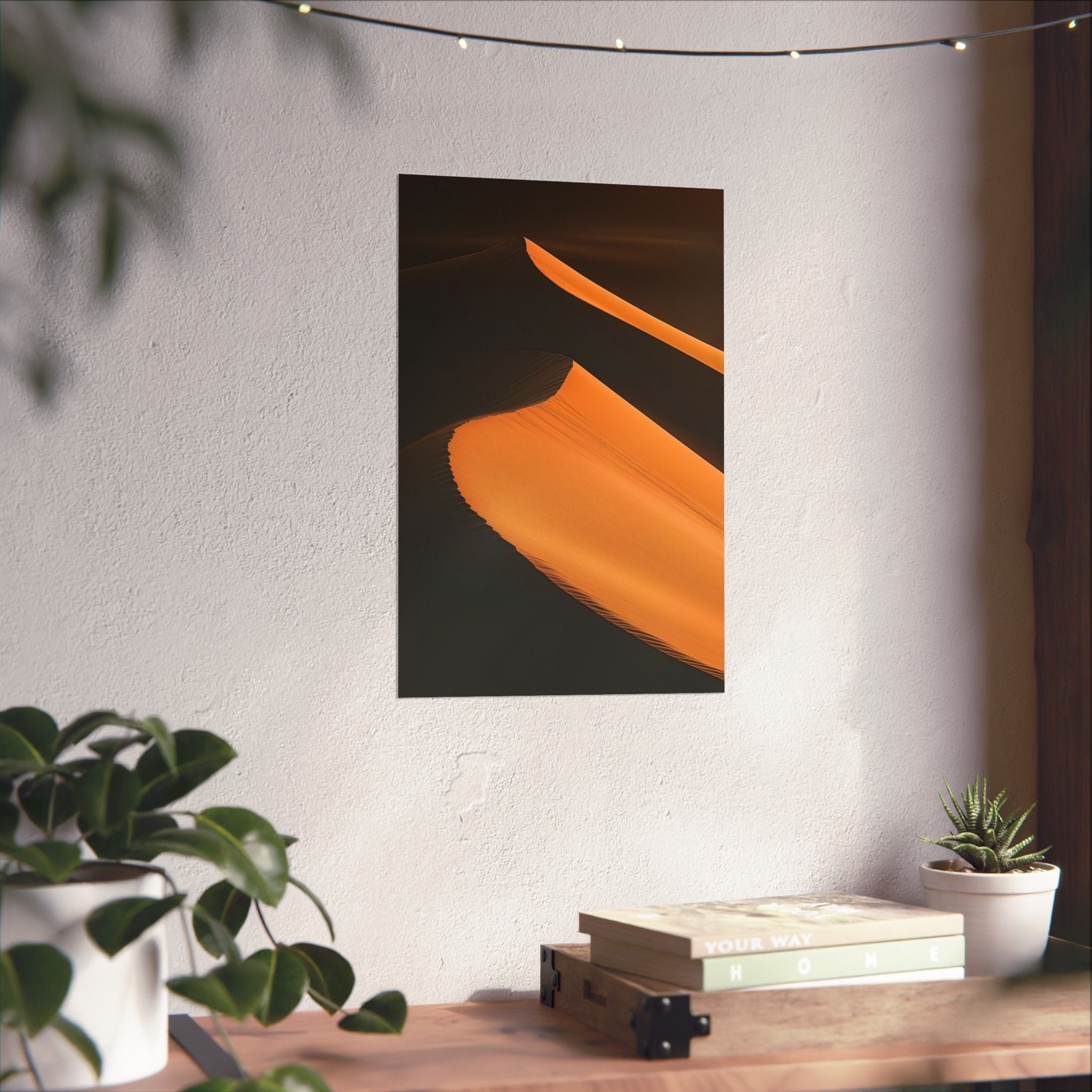 Minimalist Desert Dunes Poster Wall Art - SynthFrame