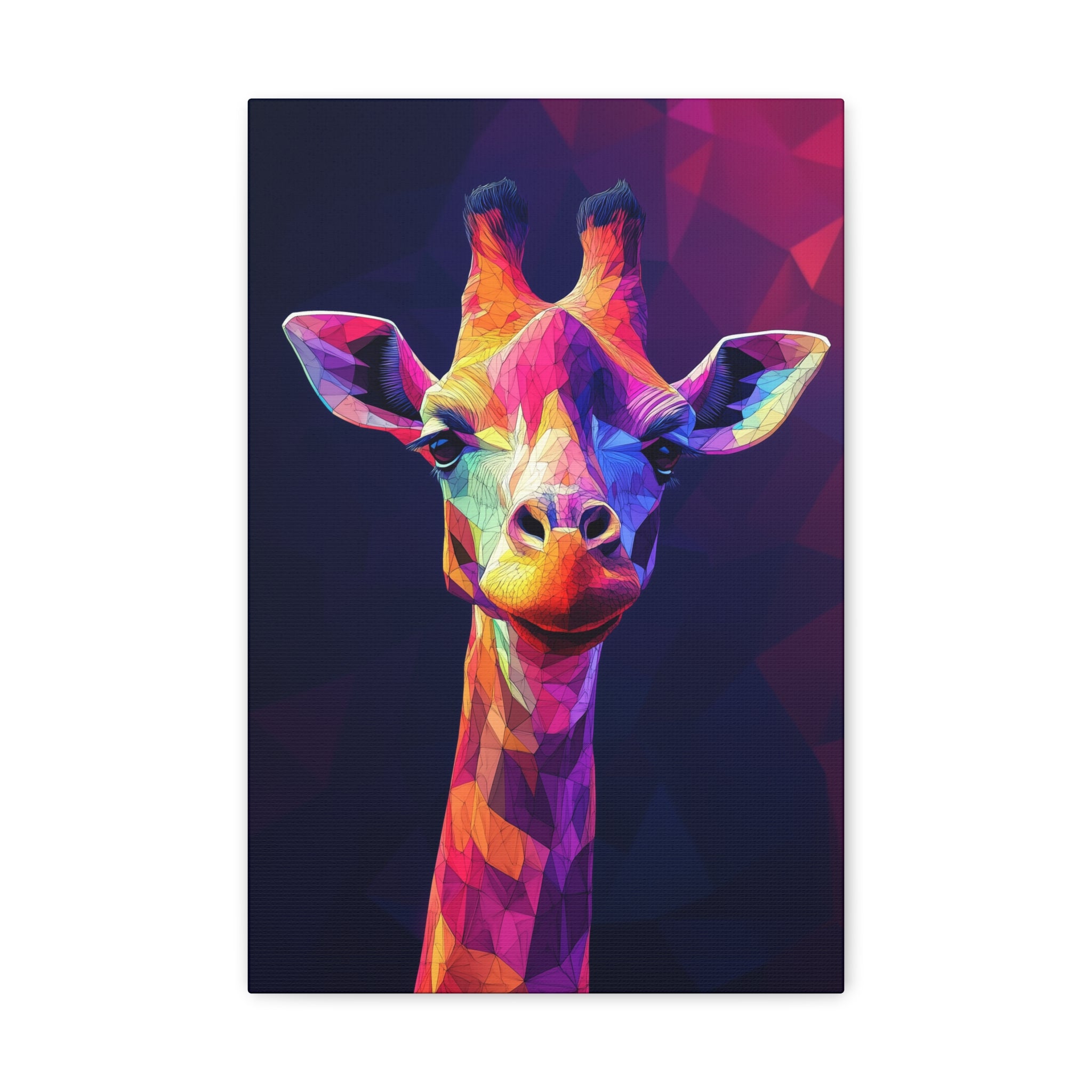 Crystalline Giraffe Canvas Wall Art - SynthFrame