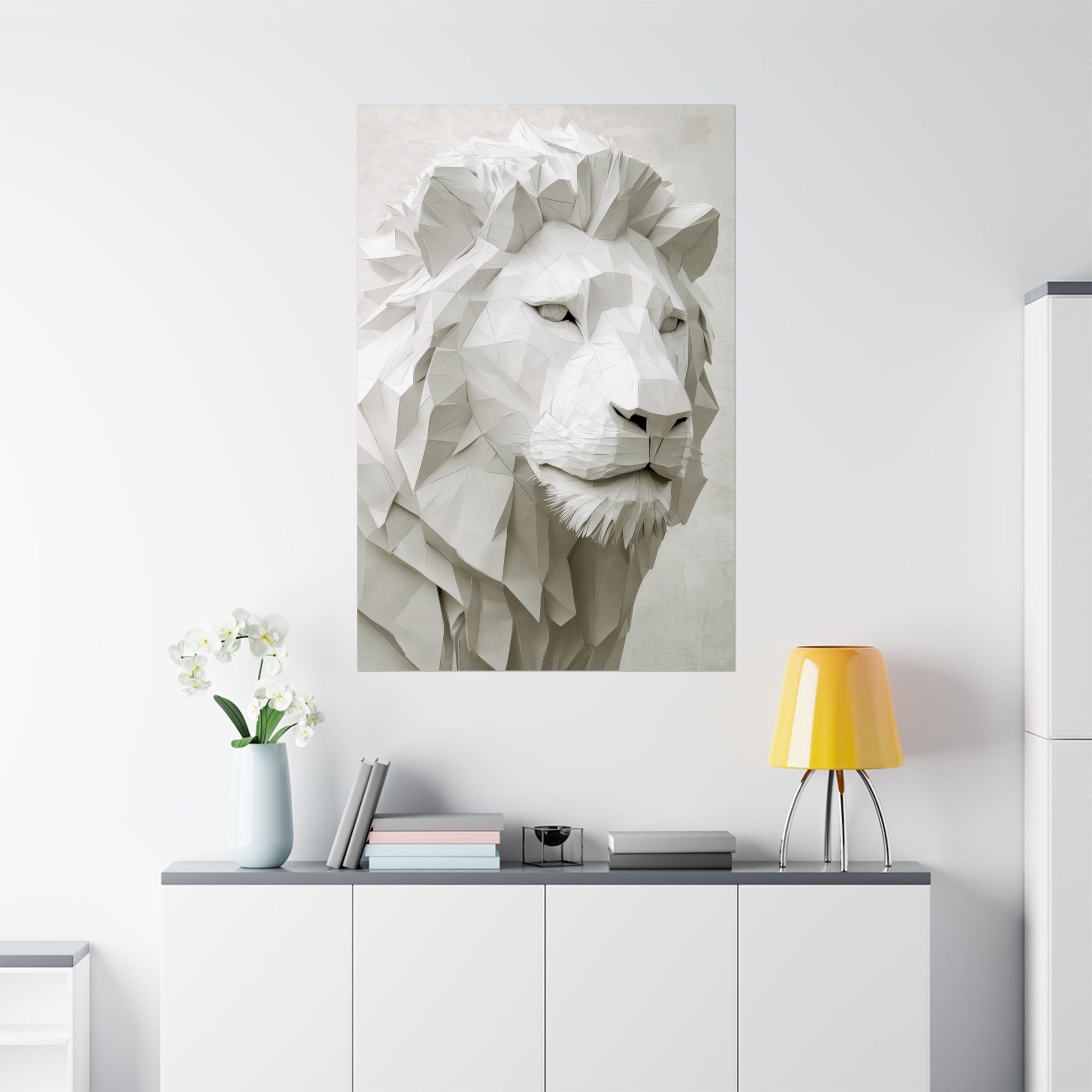 Folded Lion Poster