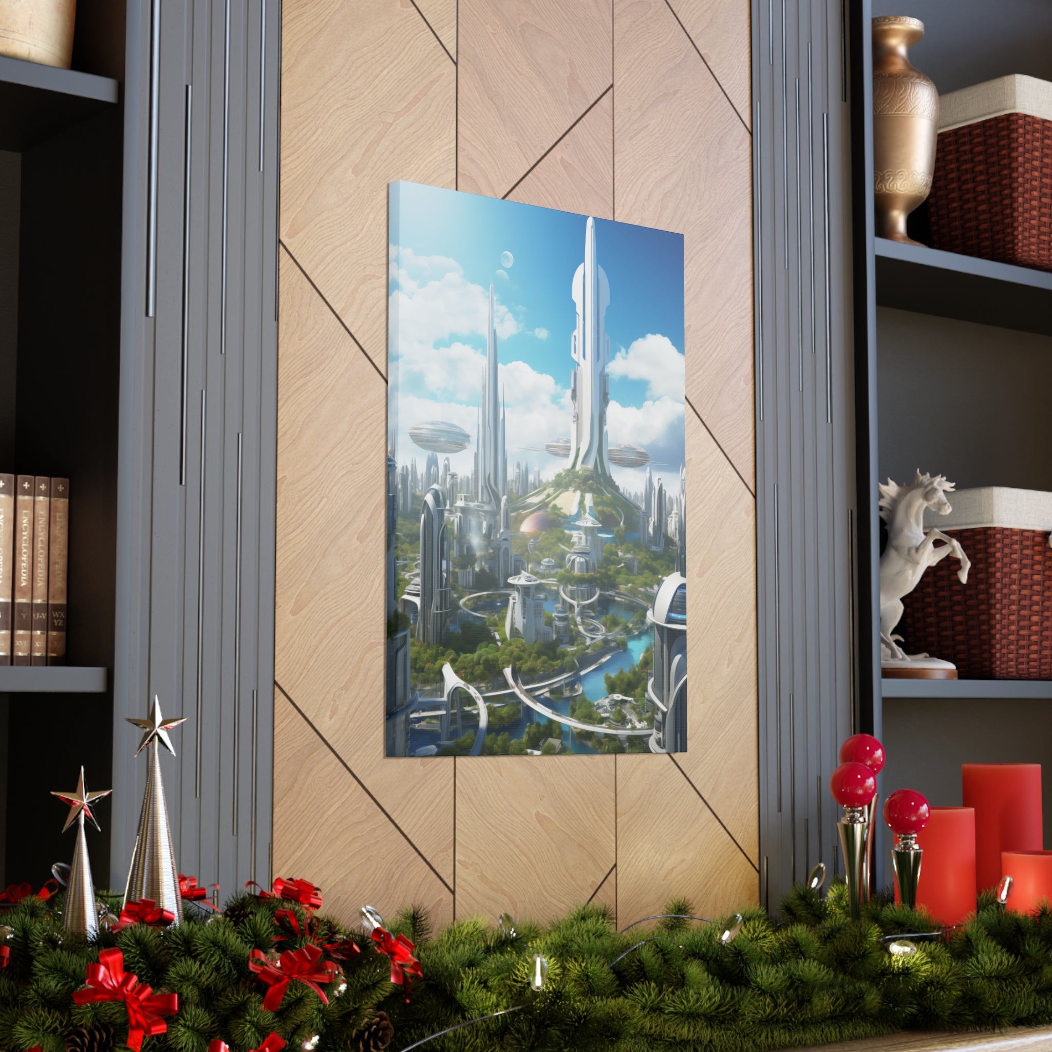 Futuristic Eco City 8 Canvas Wall Art - SynthFrame