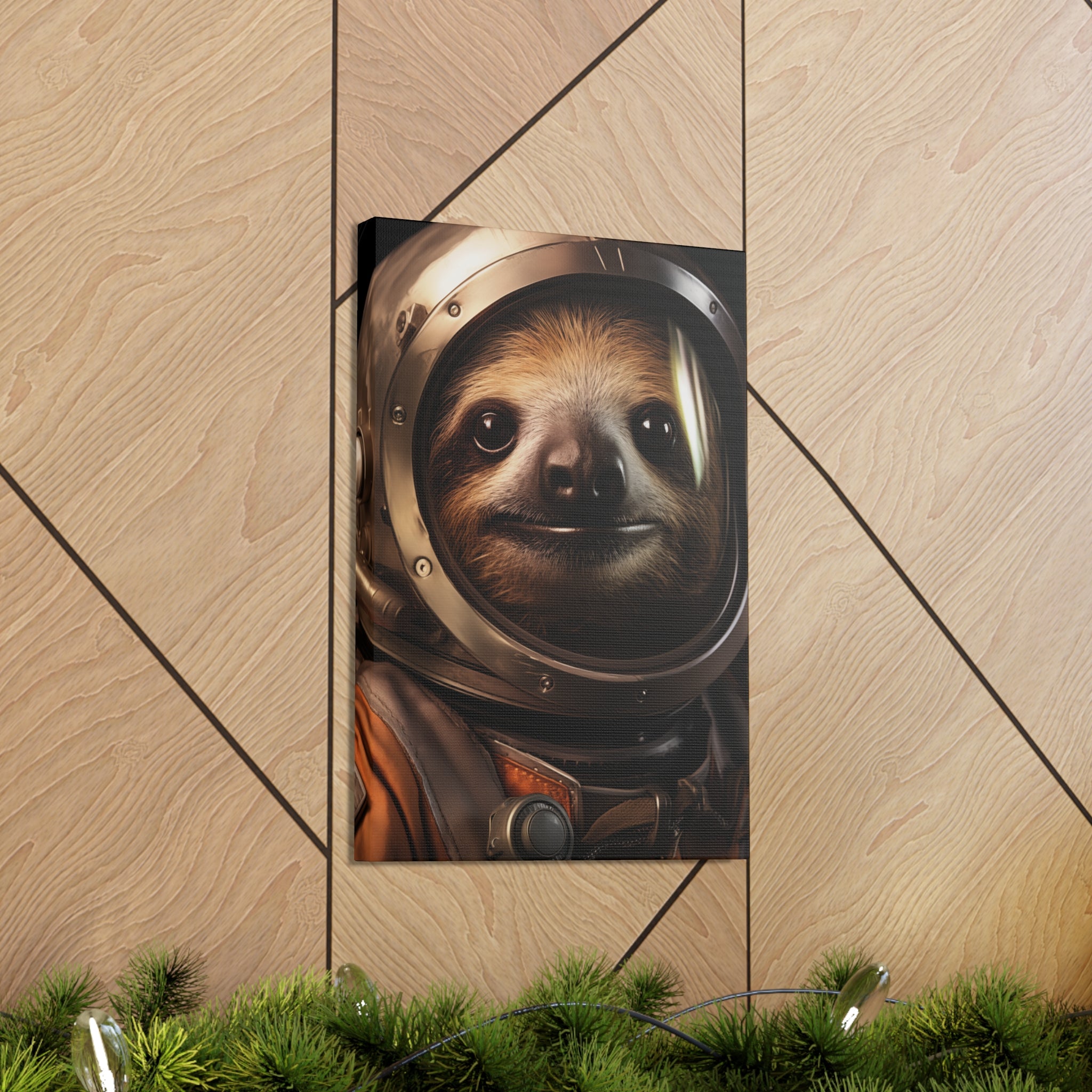 AstroSloth 2 Canvas Wall Art - SynthFrame