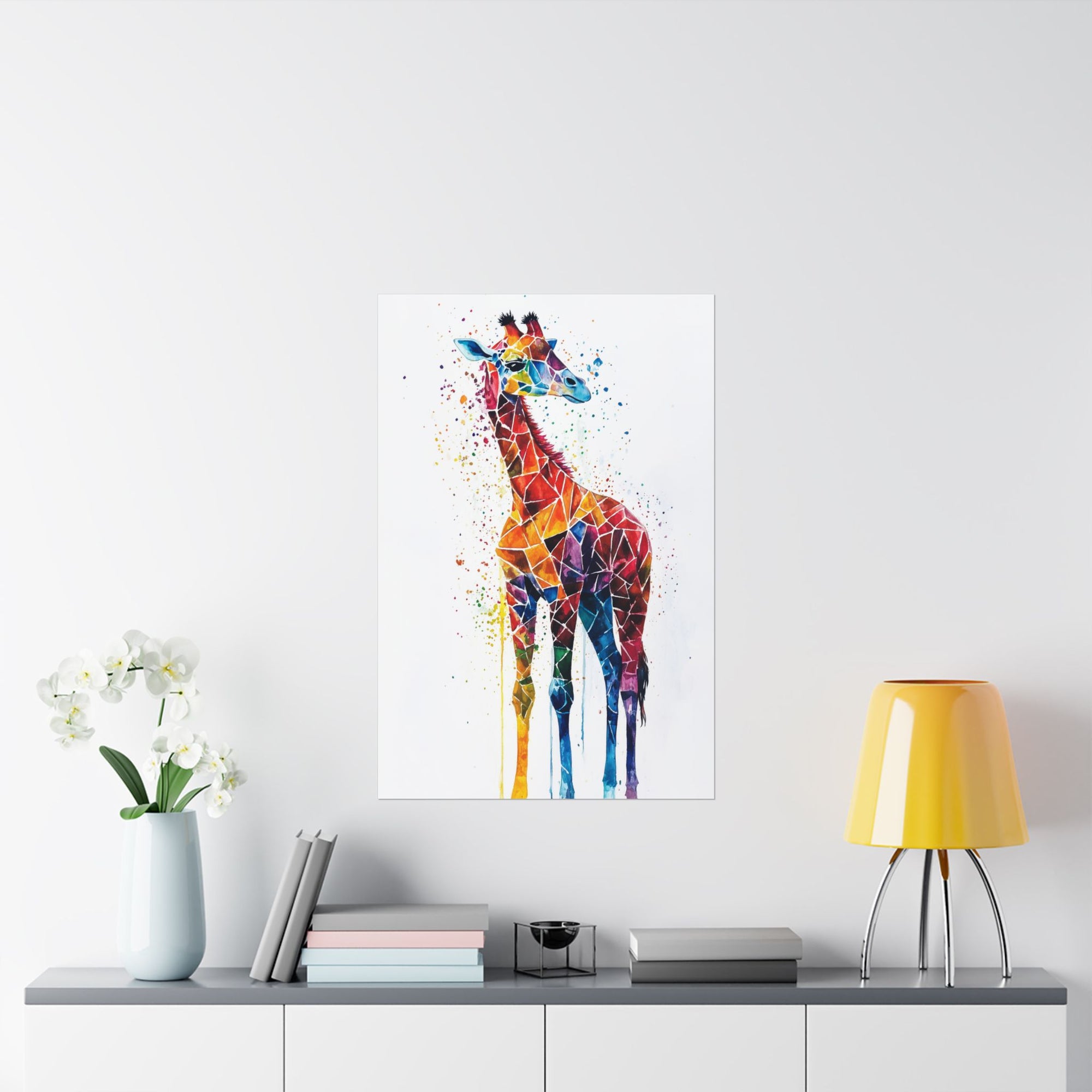 Watercolor Giraffe Poster