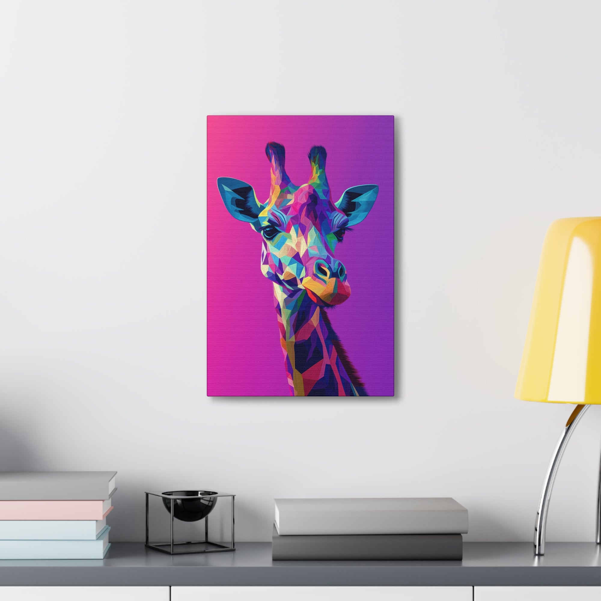 Crystalline Giraffe Canvas Wall Art - SynthFrame