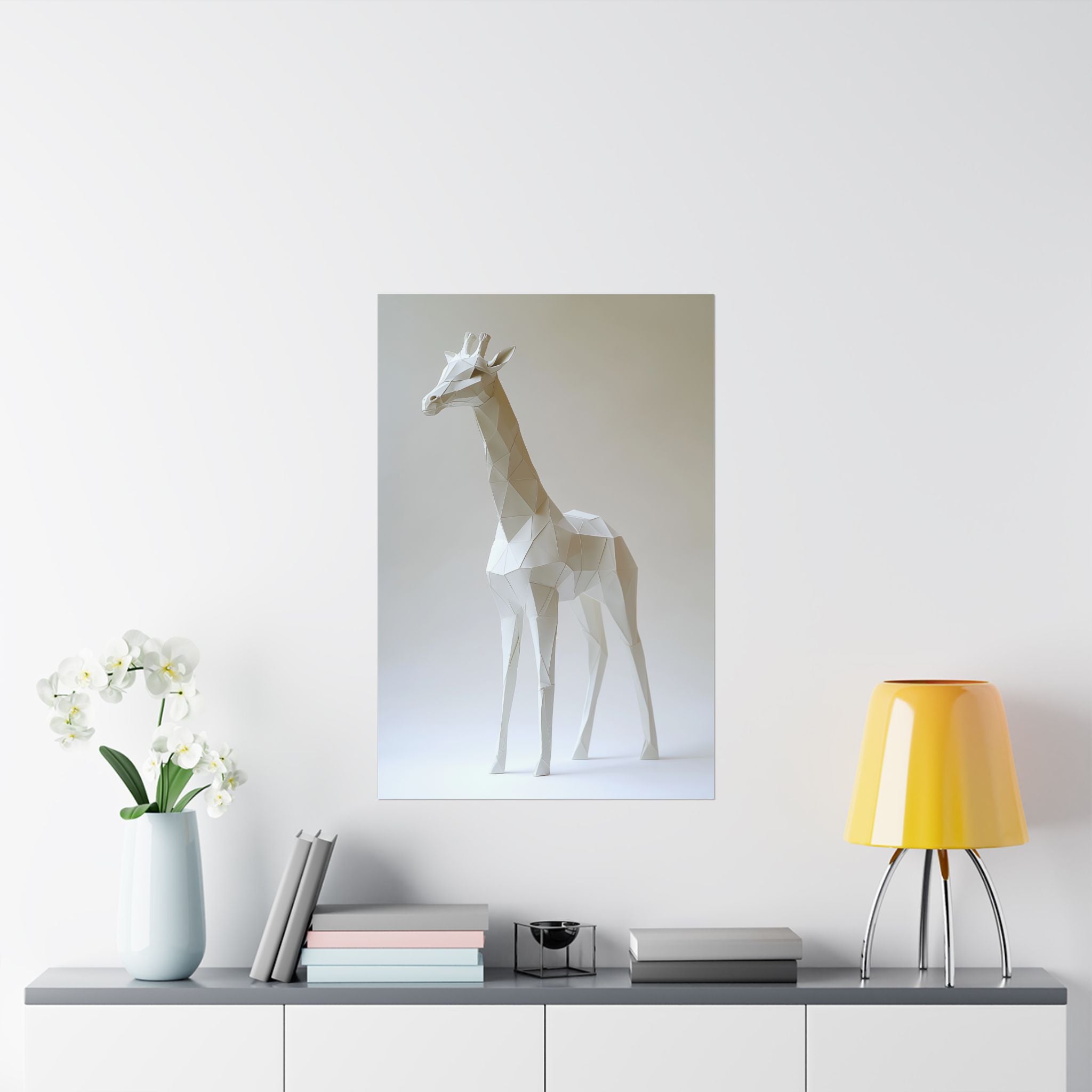 Folded Giraffe Poster