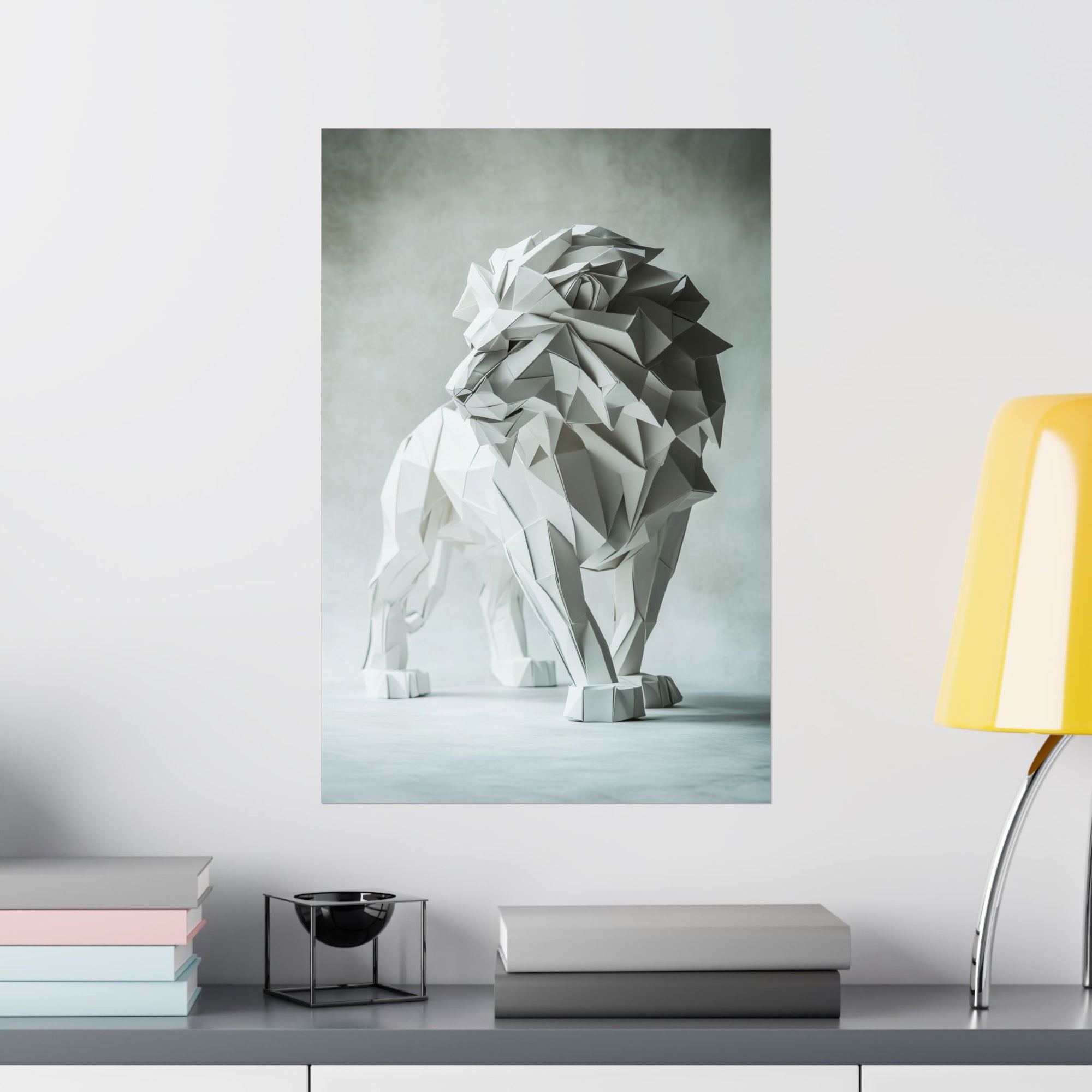 Folded Lion Poster