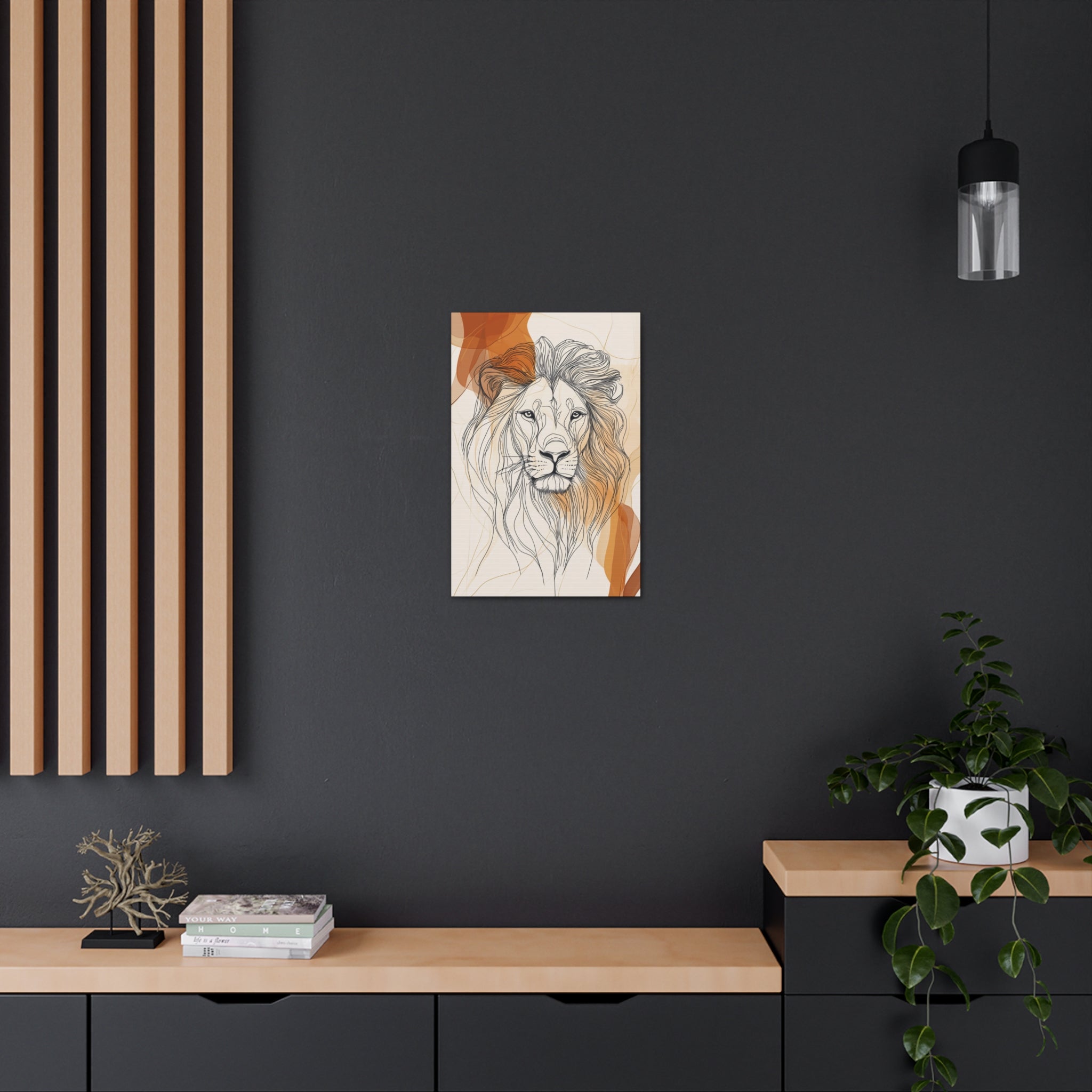 Essence of Lion Canvas Wall Art - SynthFrame