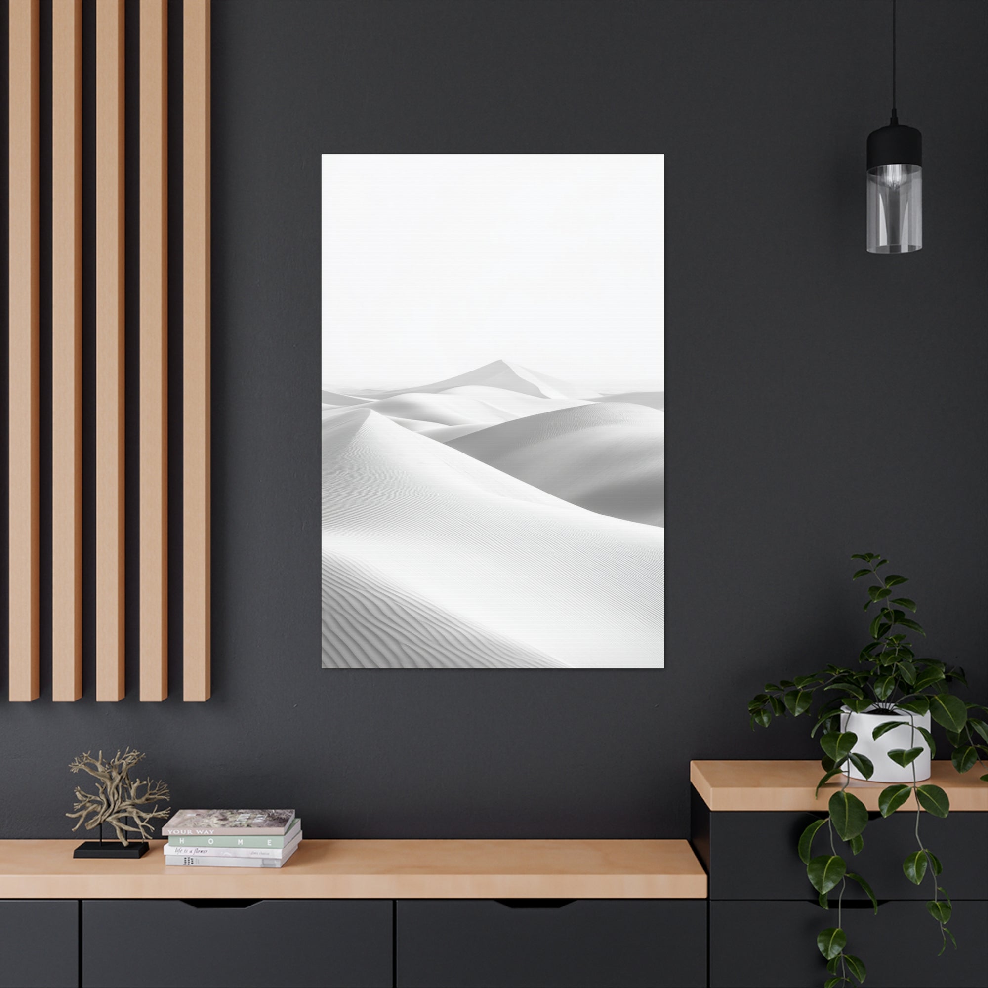 Minimalist Desert Dunes Canvas Wall Art - SynthFrame