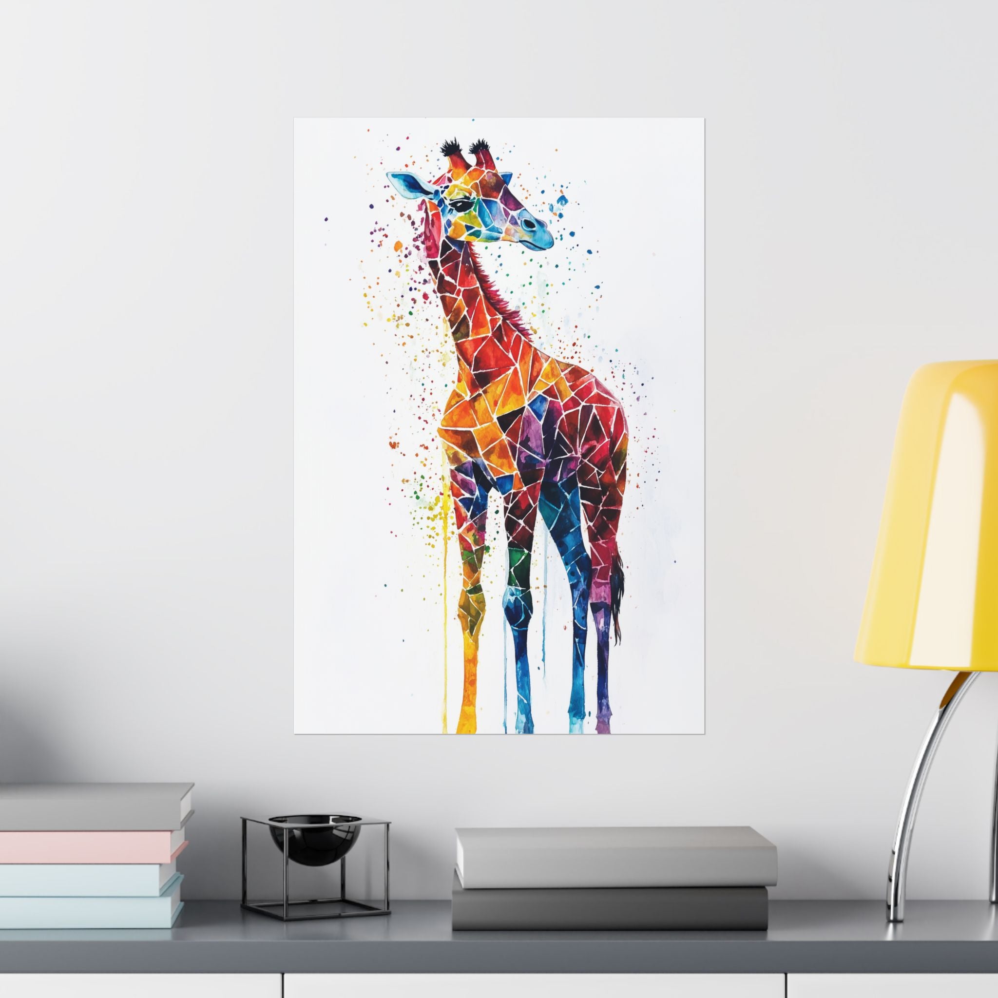 Watercolor Giraffe Poster